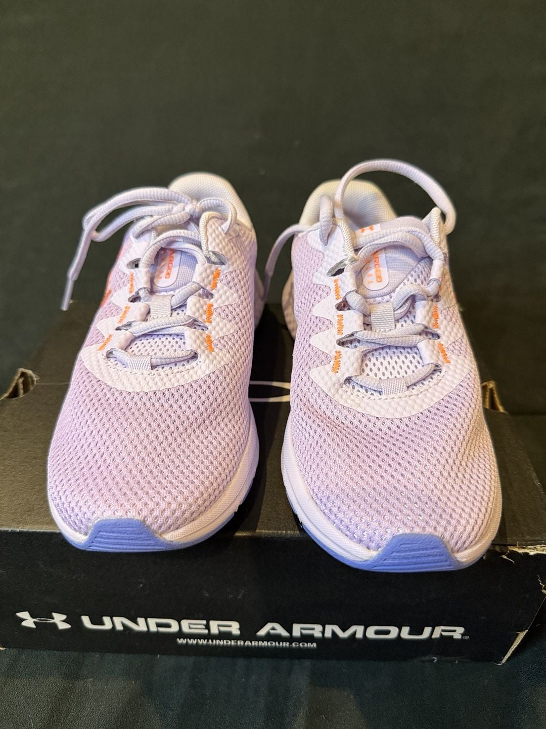Under Armour Charged Assert Size 5.5 Purple Floral Sneakers 3