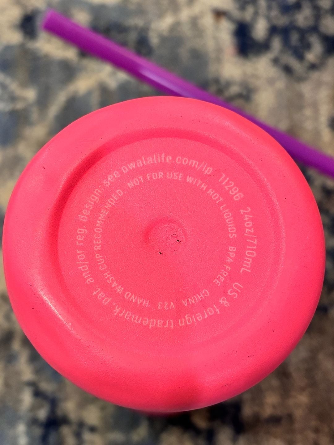 Owala FreeSip Water Bottle 24 oz Pink Orange 5