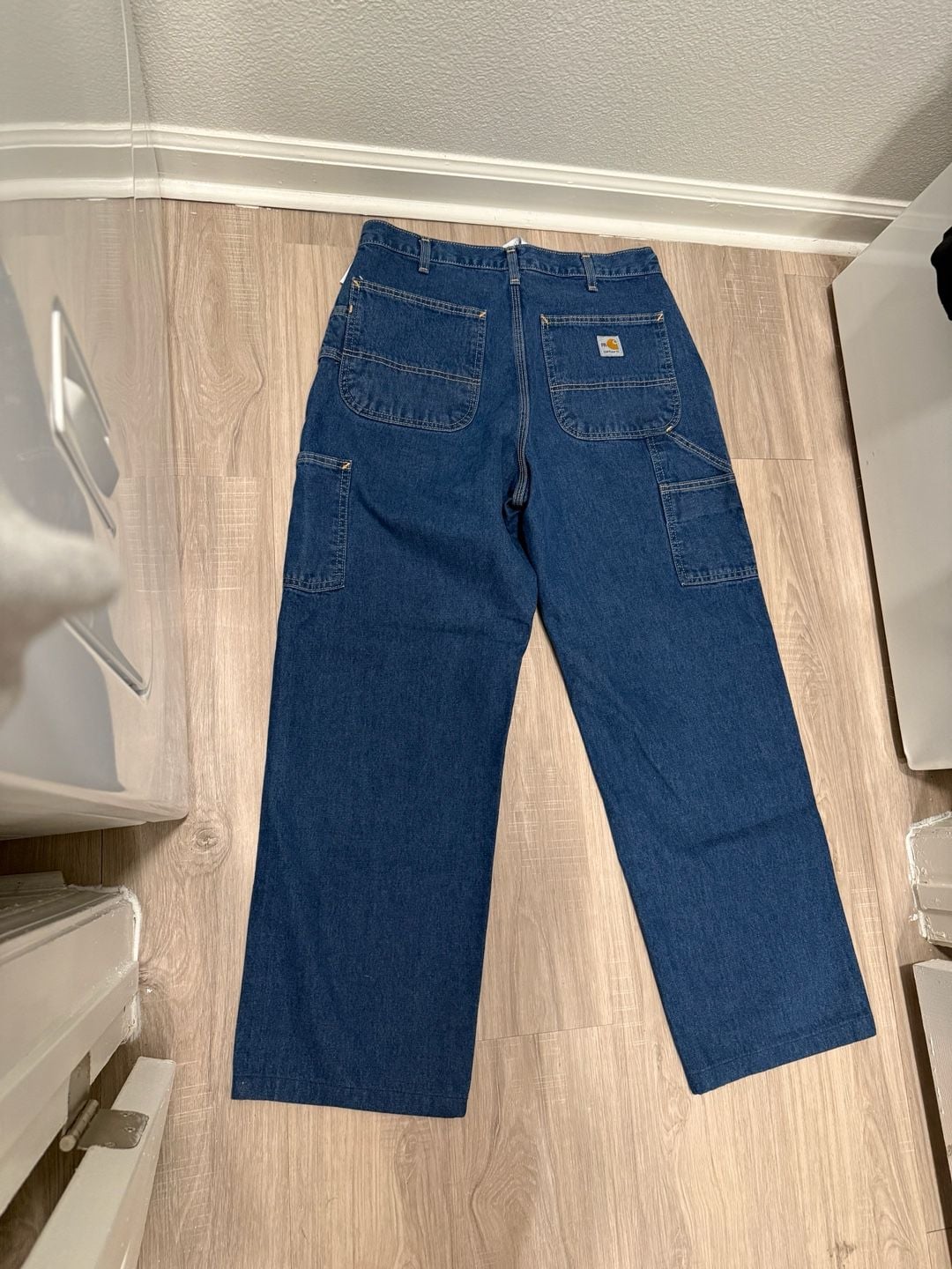 Carhartt FRB13 DNM Flame Resistant Dungaree Fit 32x36 Blue Denim Jeans 2