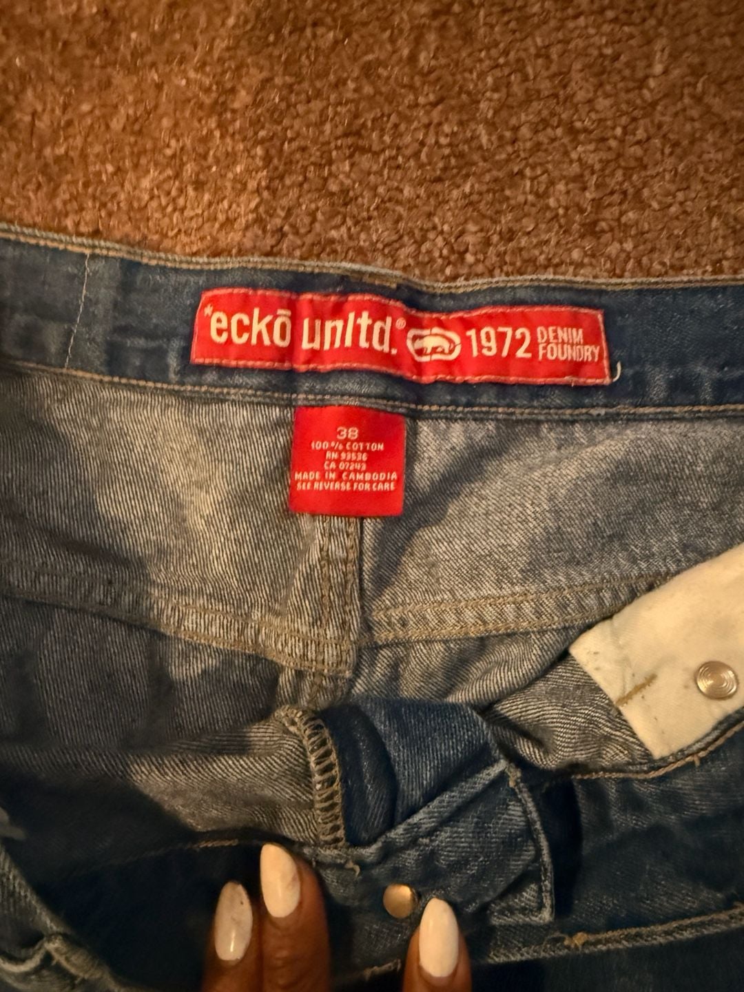 Ecko Unltd Foundry Jeans Size 38x34 Blue Relaxed Denim 10