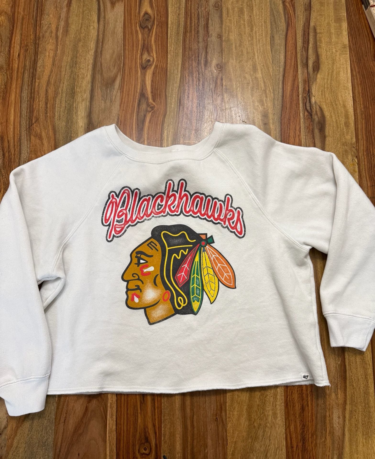 '47 Chicago Blackhawks Sweatshirt White Size Large 2