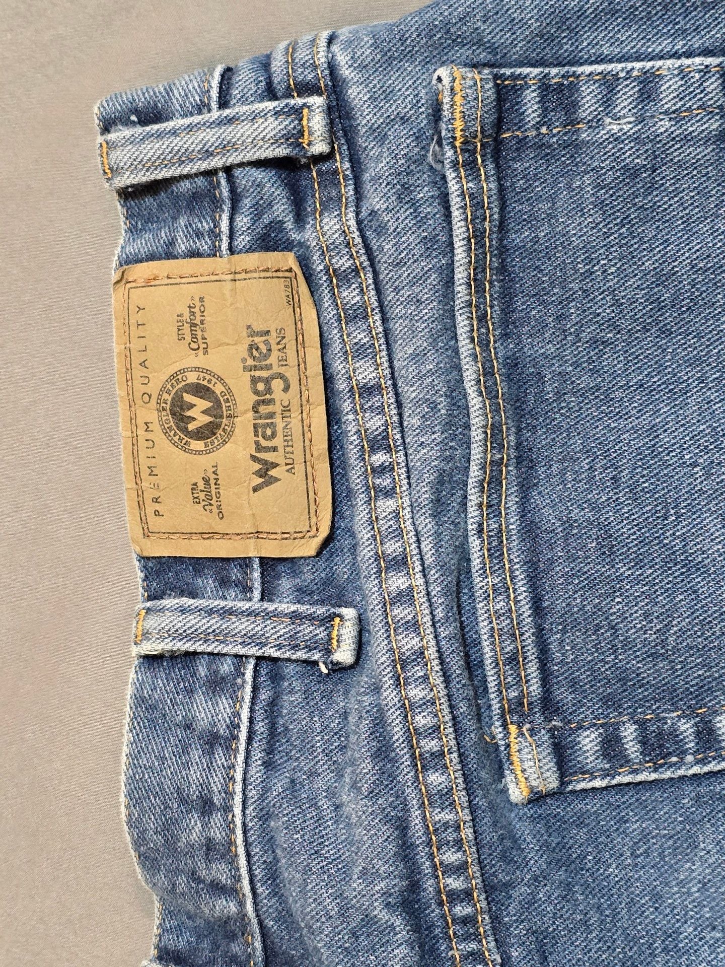 Wrangler 9760WDR Relaxed Fit Jeans 38x30 Blue Denim 3