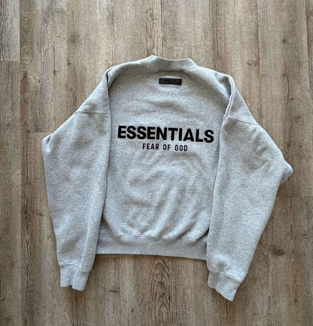 Fear of God ESSENTIALS Oversized Crewneck Sweatshirt – Heather Gray 2
