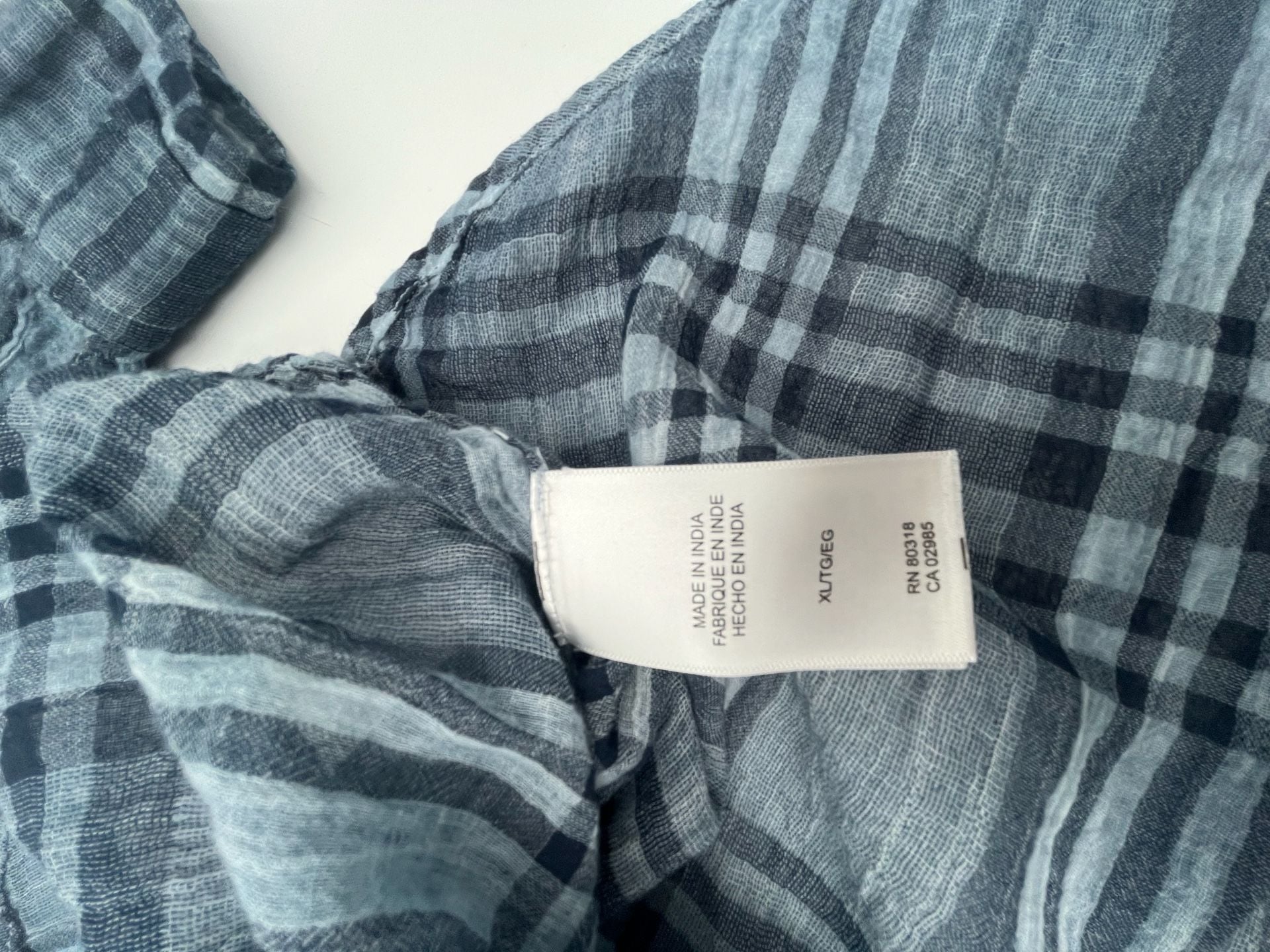 Women’s Lucky Brand Plaid Button Down Shirt Blue Black Long Sleeve lightweight 4