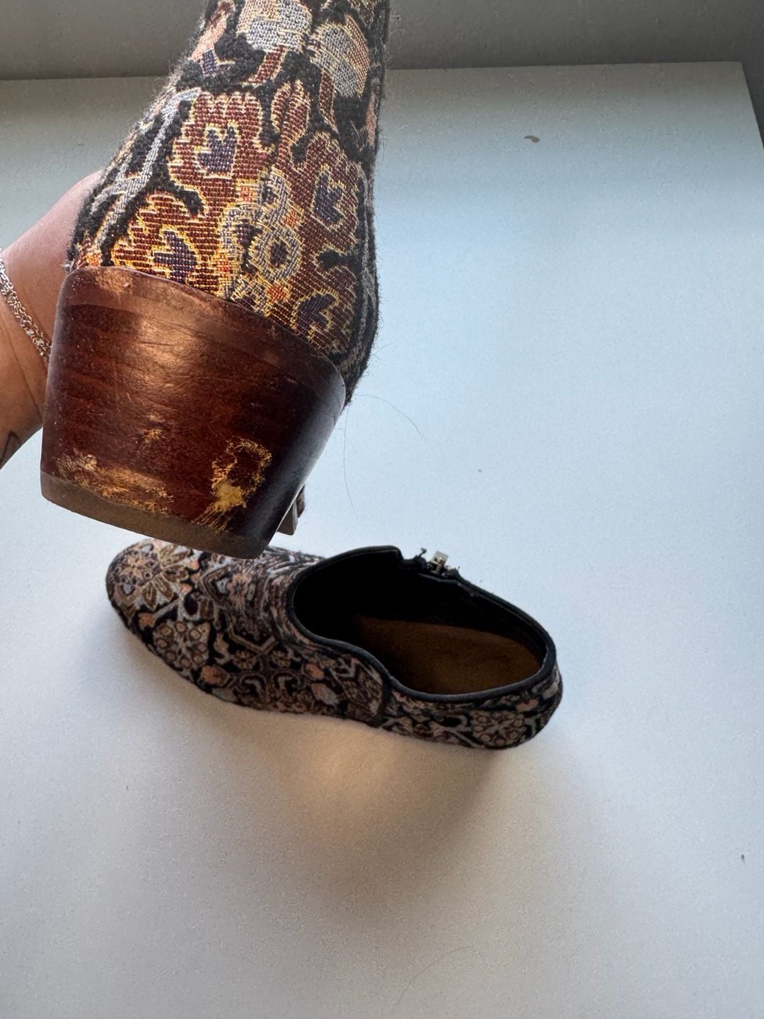 Sam Edelman Tapestry Ankle Boots Size 9 Multi 7