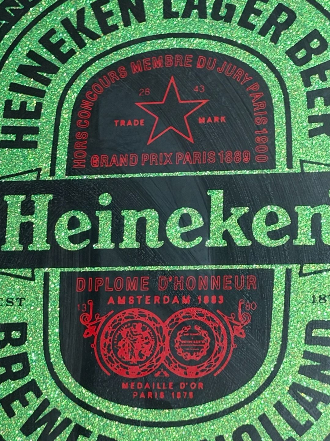 Vintage 70’s 80’s Heineken Lager Beer Wood Framed Mirror Sign Bar Pub Man Cave 3