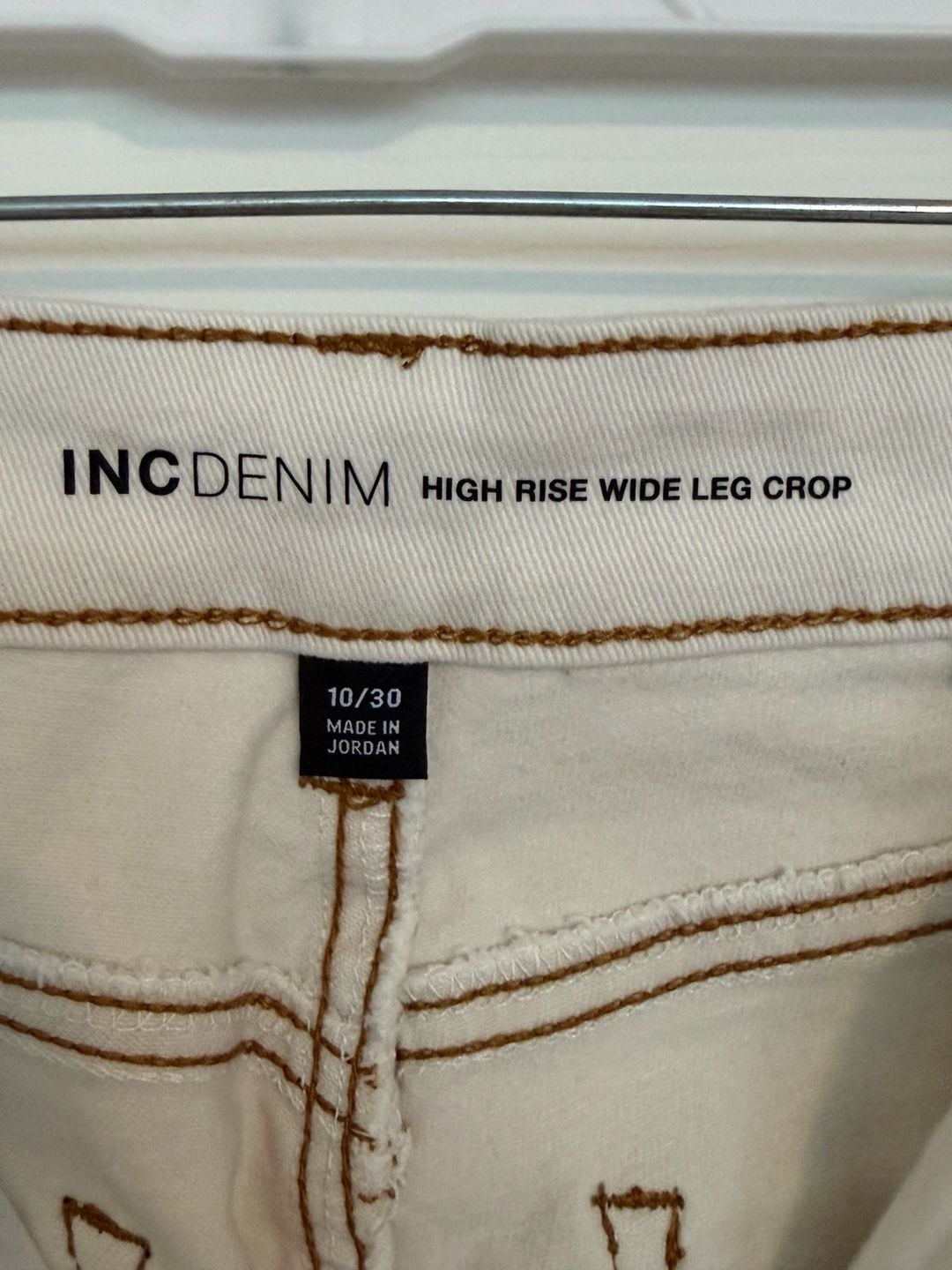 NWT INC Denim Core Wide Leg Crop 10/30 4