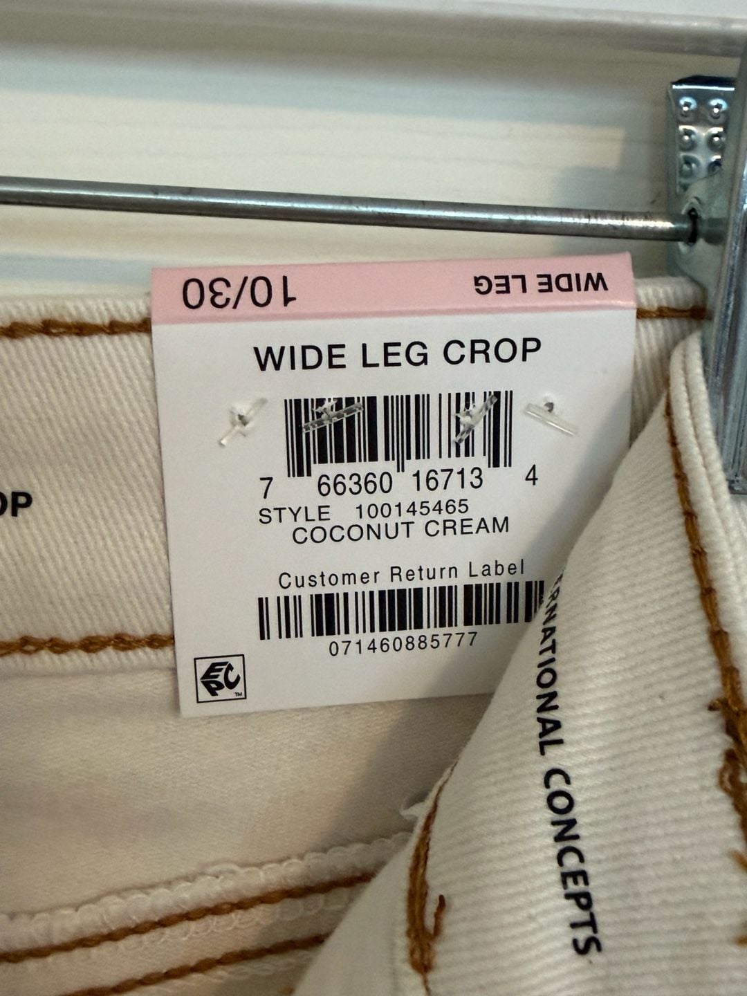 NWT INC Denim Core Wide Leg Crop 10/30 5