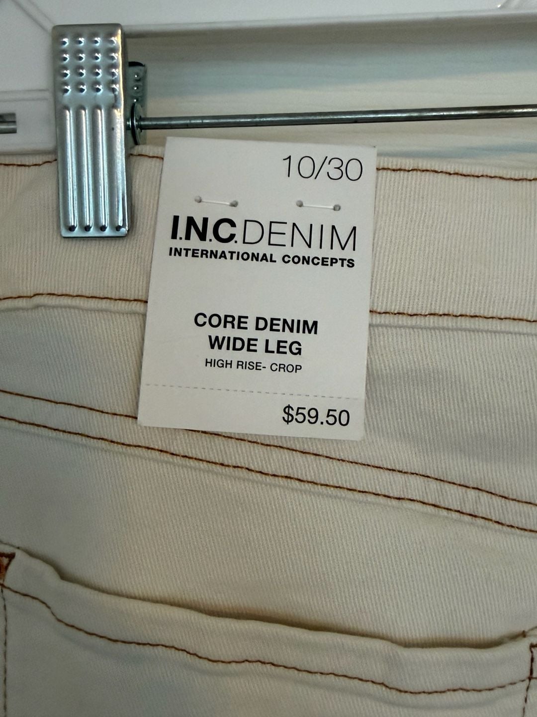 NWT INC Denim Core Wide Leg Crop 10/30 6