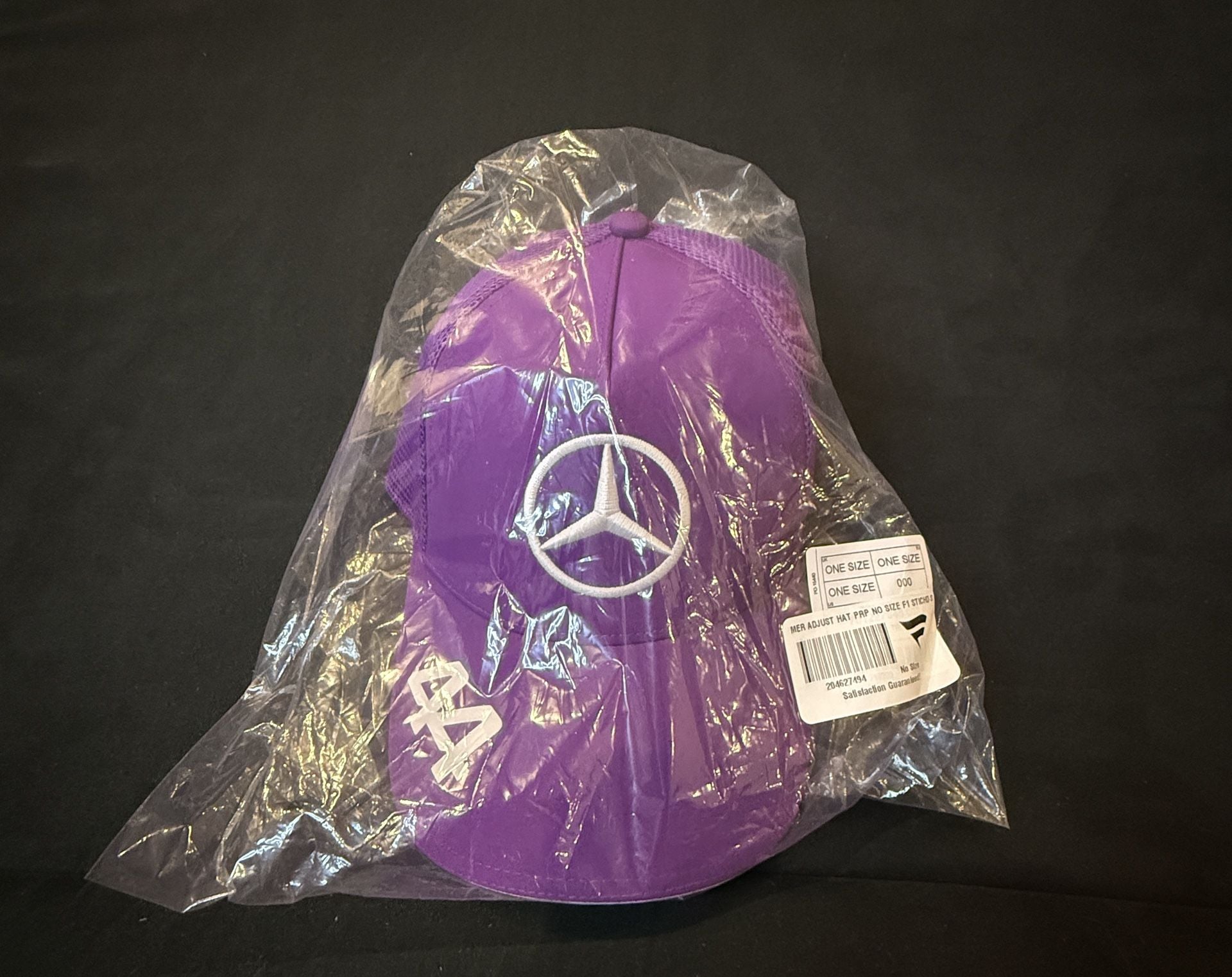 Mercedes AMG Petronas F1 Lewis Hamilton 44 Trucker Cap Hat Purple New 2
