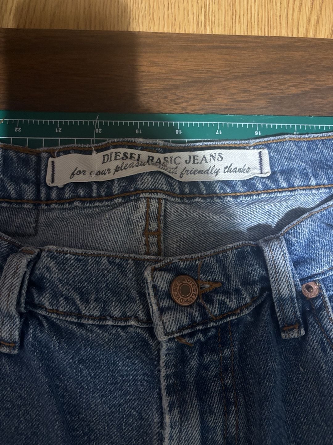 Diesel Basic Jeans Straight Size 38 Blue Vintage Denim 2