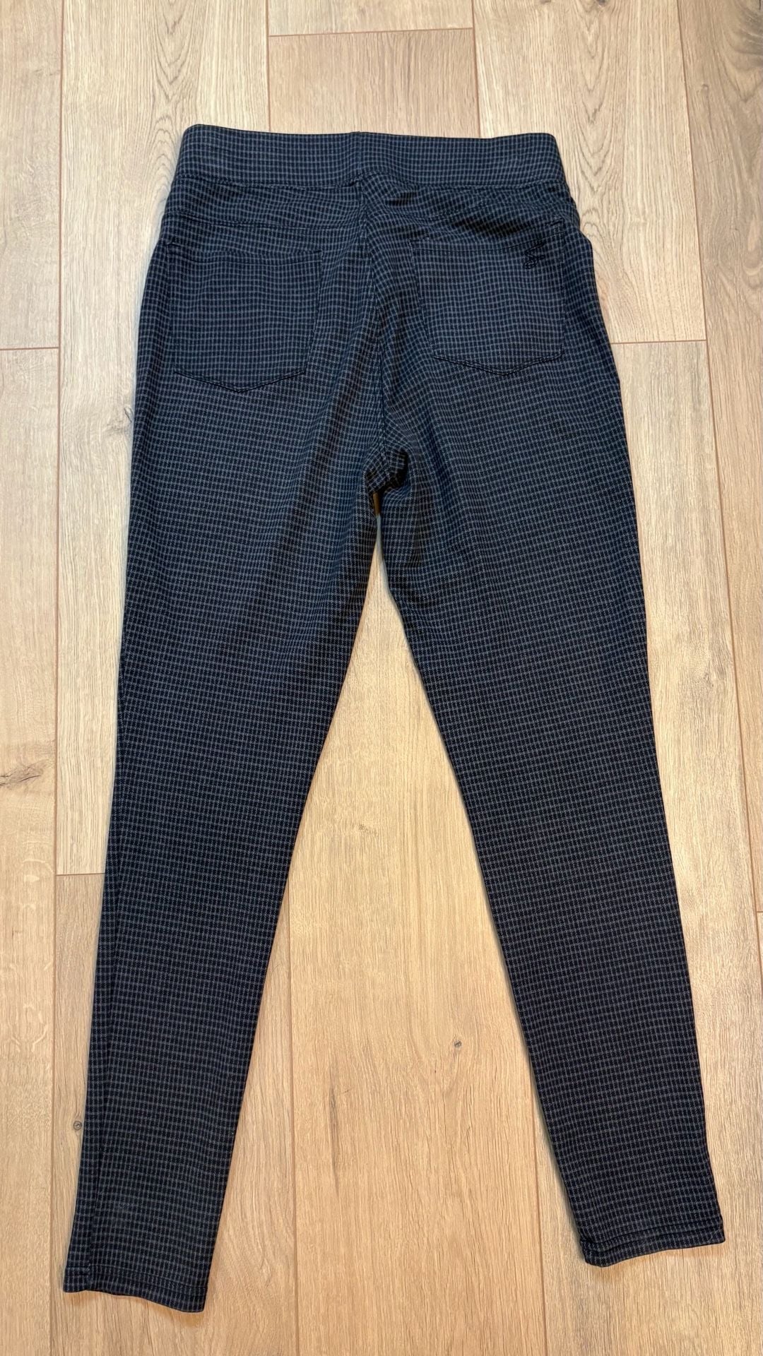 Seven7 Houndstooth Pull-On Pants Size M Black Gray Slim Leg 5