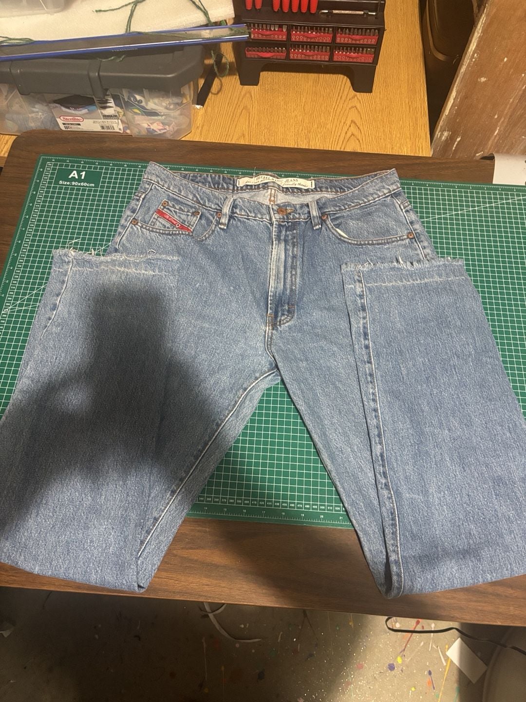 Diesel Basic Jeans Straight Size 38 Blue Vintage Denim 4