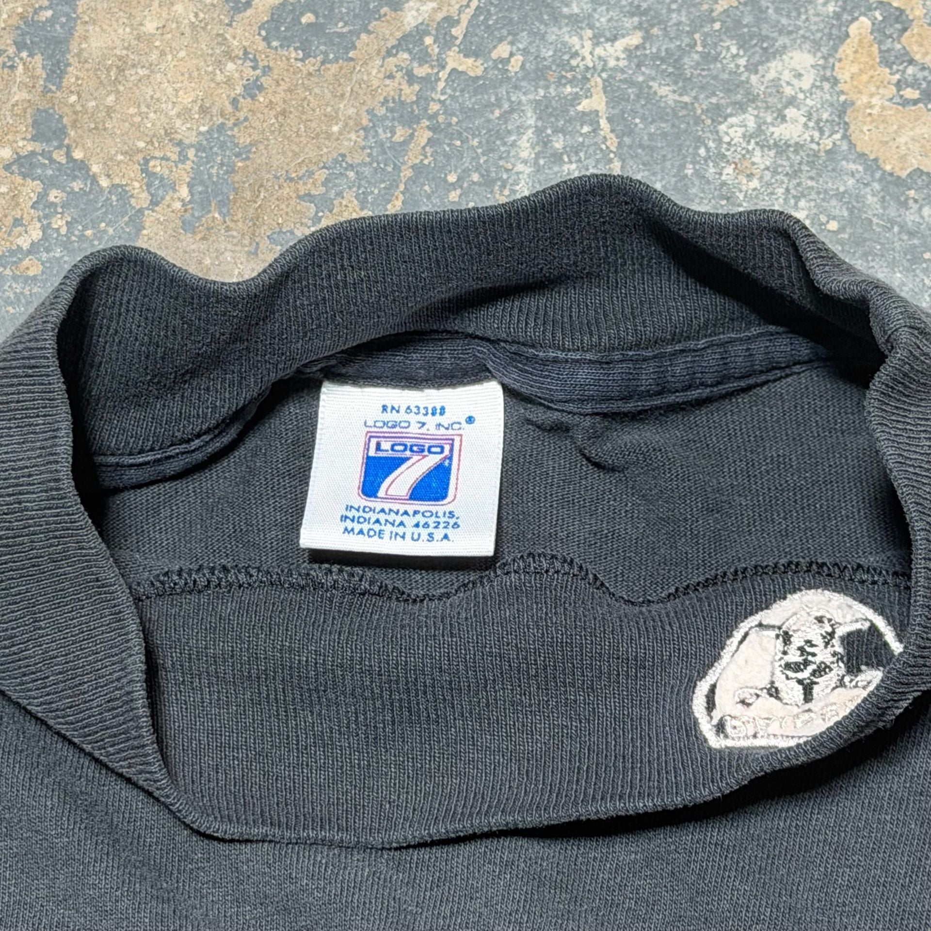 Logo 7 Vintage Oakland Raiders Mock Neck Long Sleeve Shirt Black 3