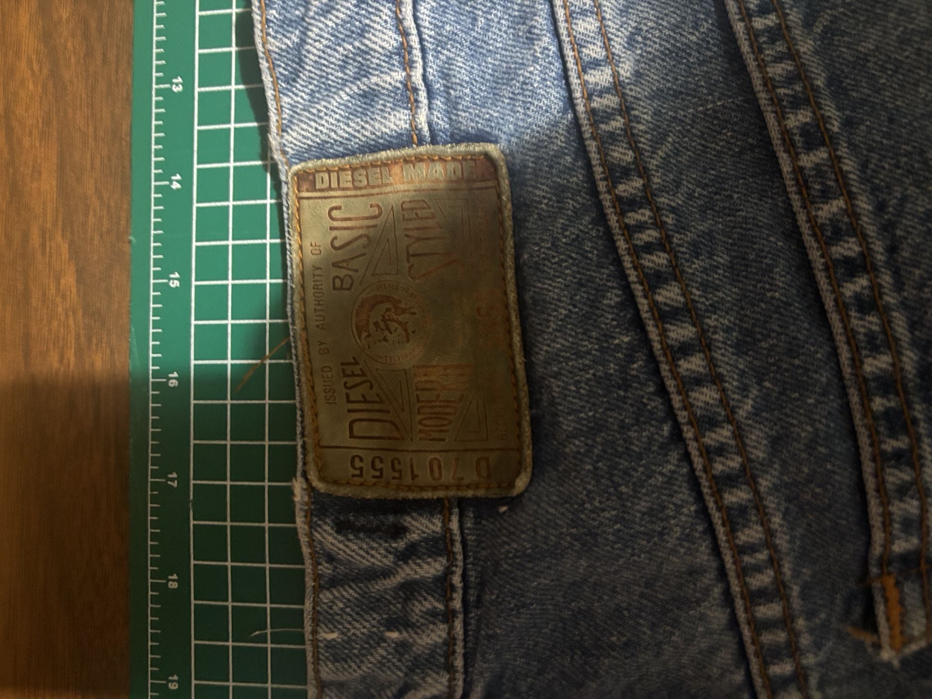 Diesel Basic Jeans Straight Size 38 Blue Vintage Denim 6