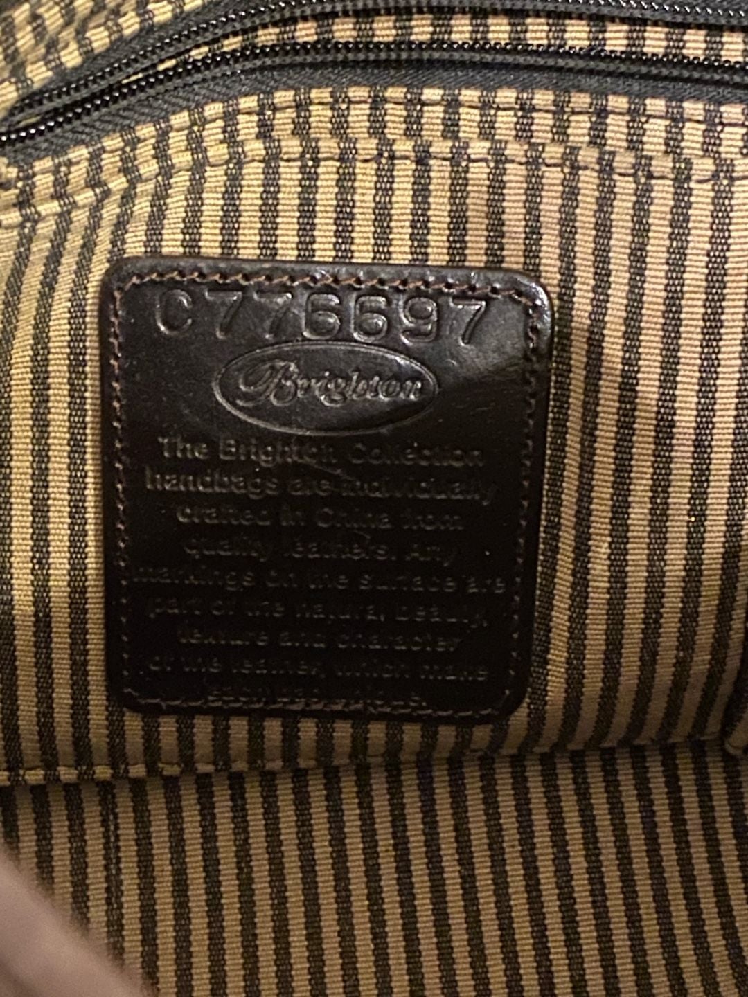 Brighton Mixed Leather Croc Embossed Shoulder Bag 9