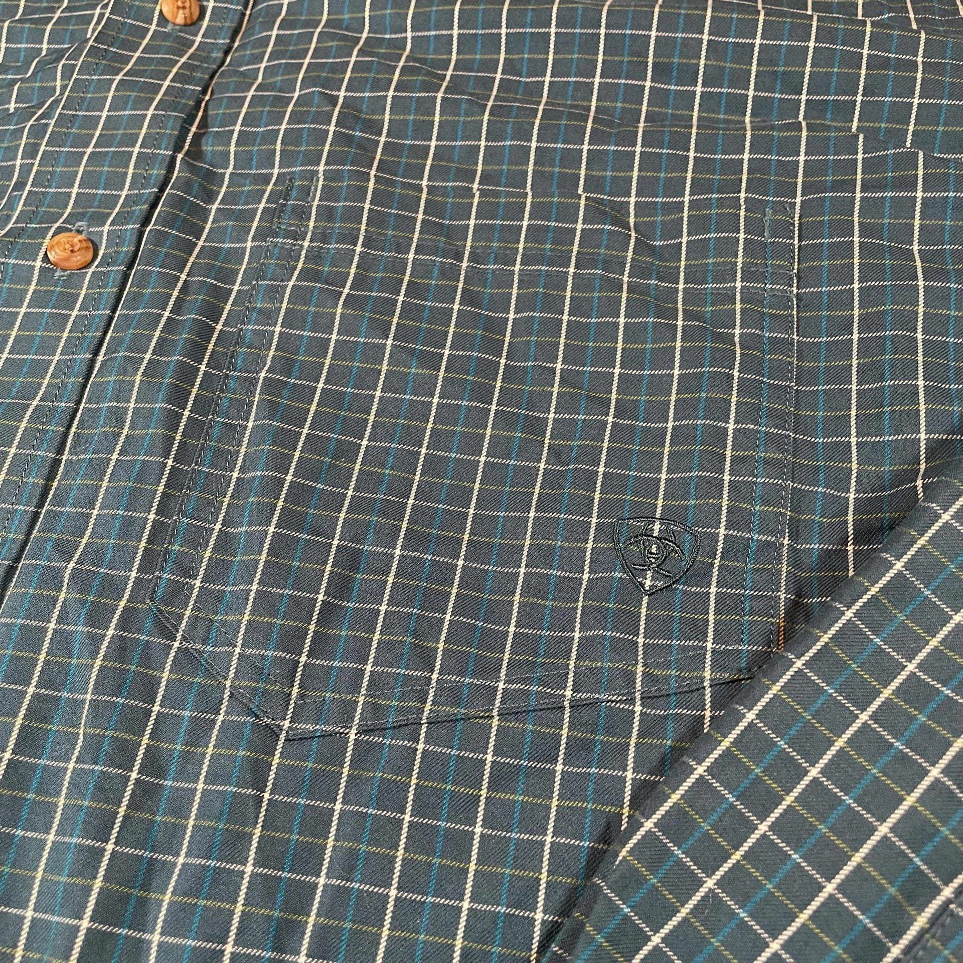 Ariat Pro Series Long Sleeve Button Down Shirt Size L Plaid 5