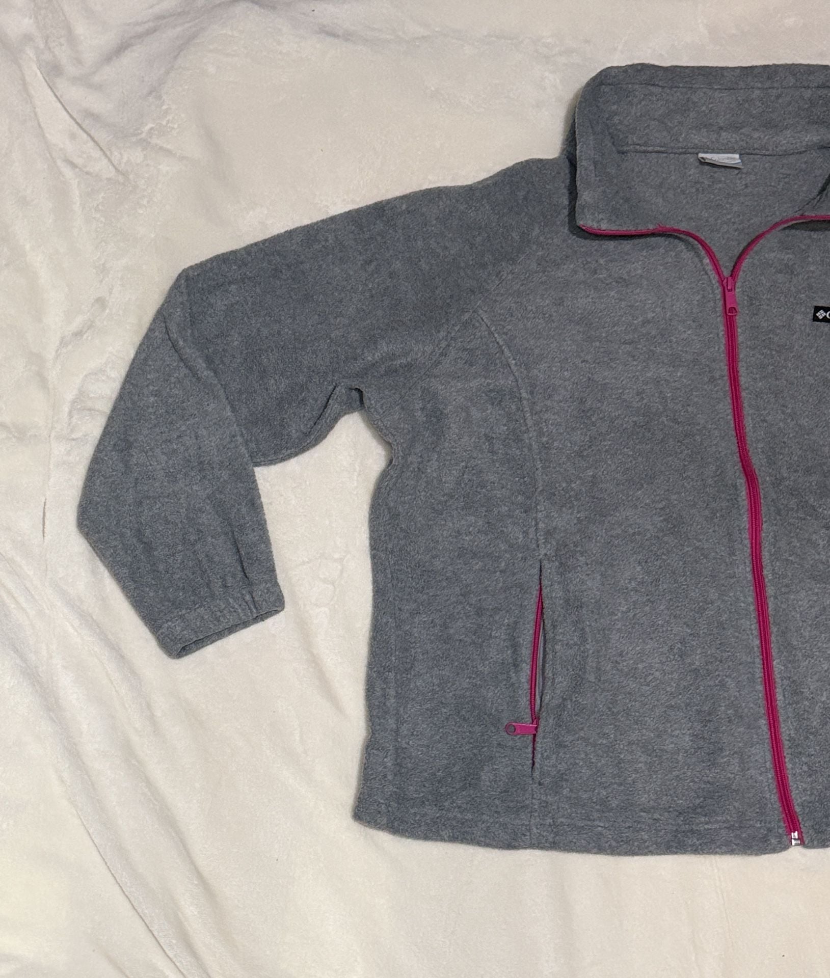 Columbia Full Zip Fleece Jacket Size 3X Gray Pink 4