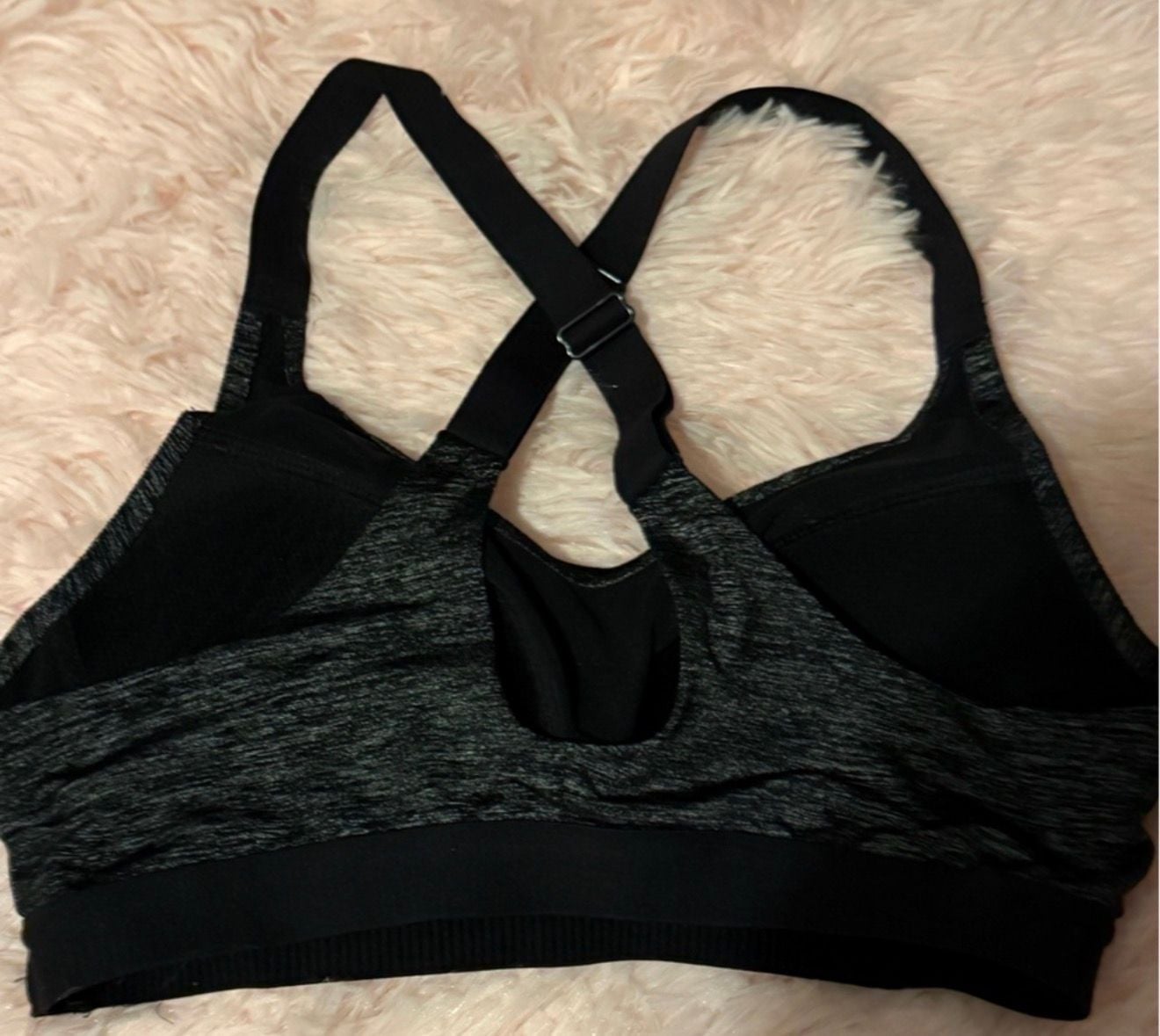Victoria's Secret VSX Sport Bra Size 32D Black Gray Marl 4