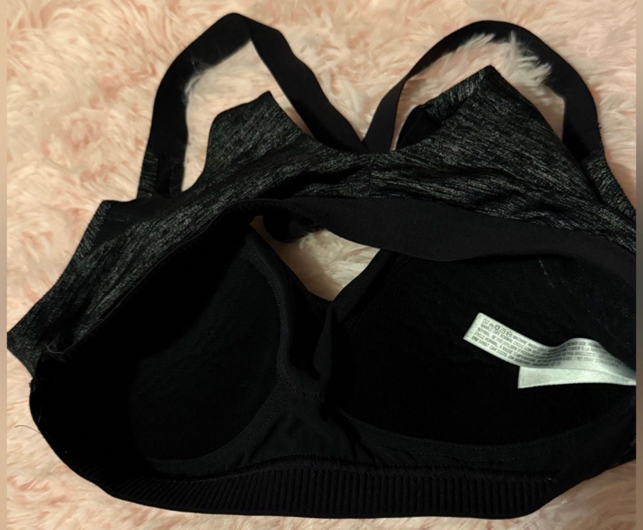Victoria's Secret VSX Sport Bra Size 32D Black Gray Marl 5