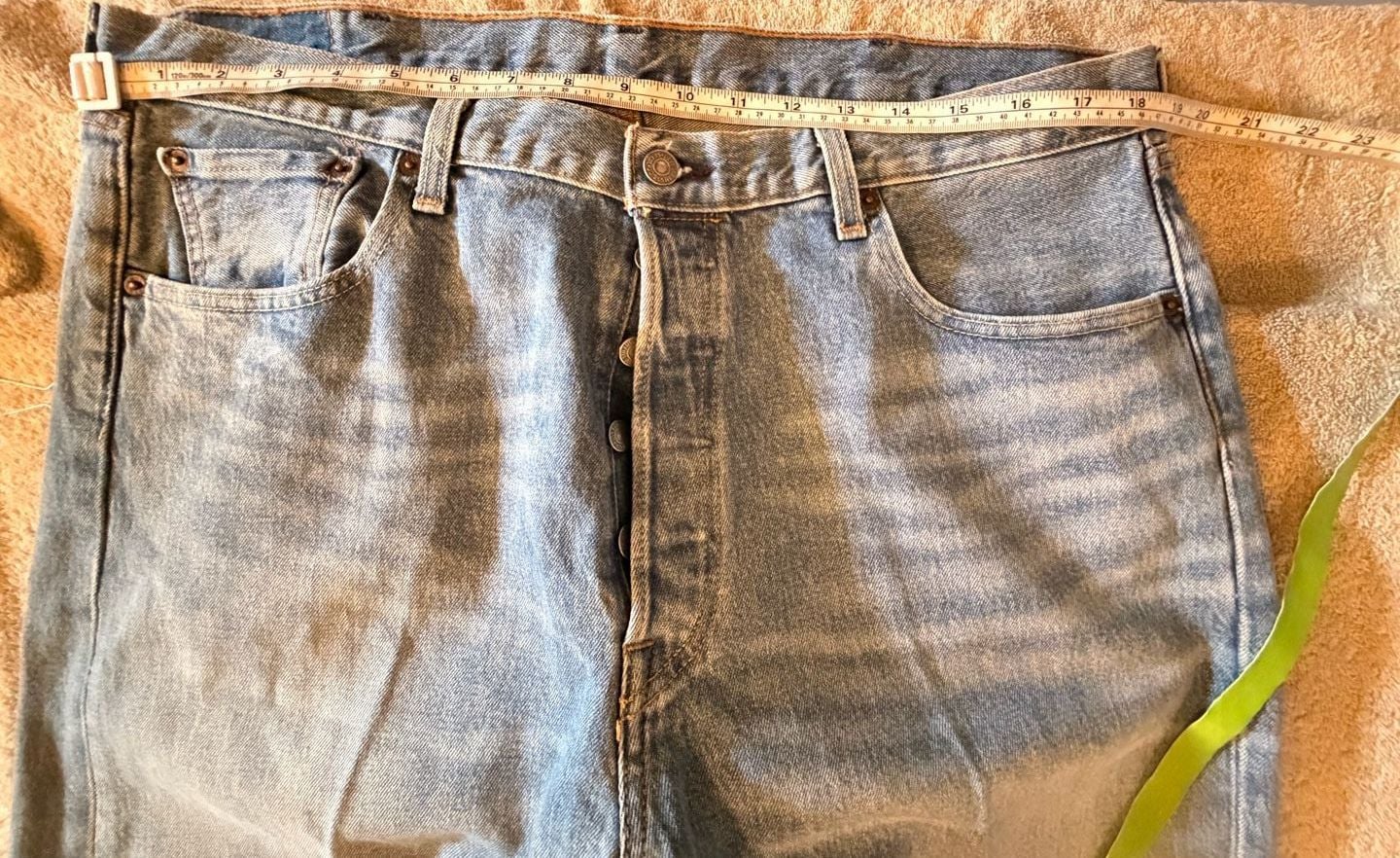 Levi's 501 Bootcut Jeans 38x34 Light Wash Denim 4