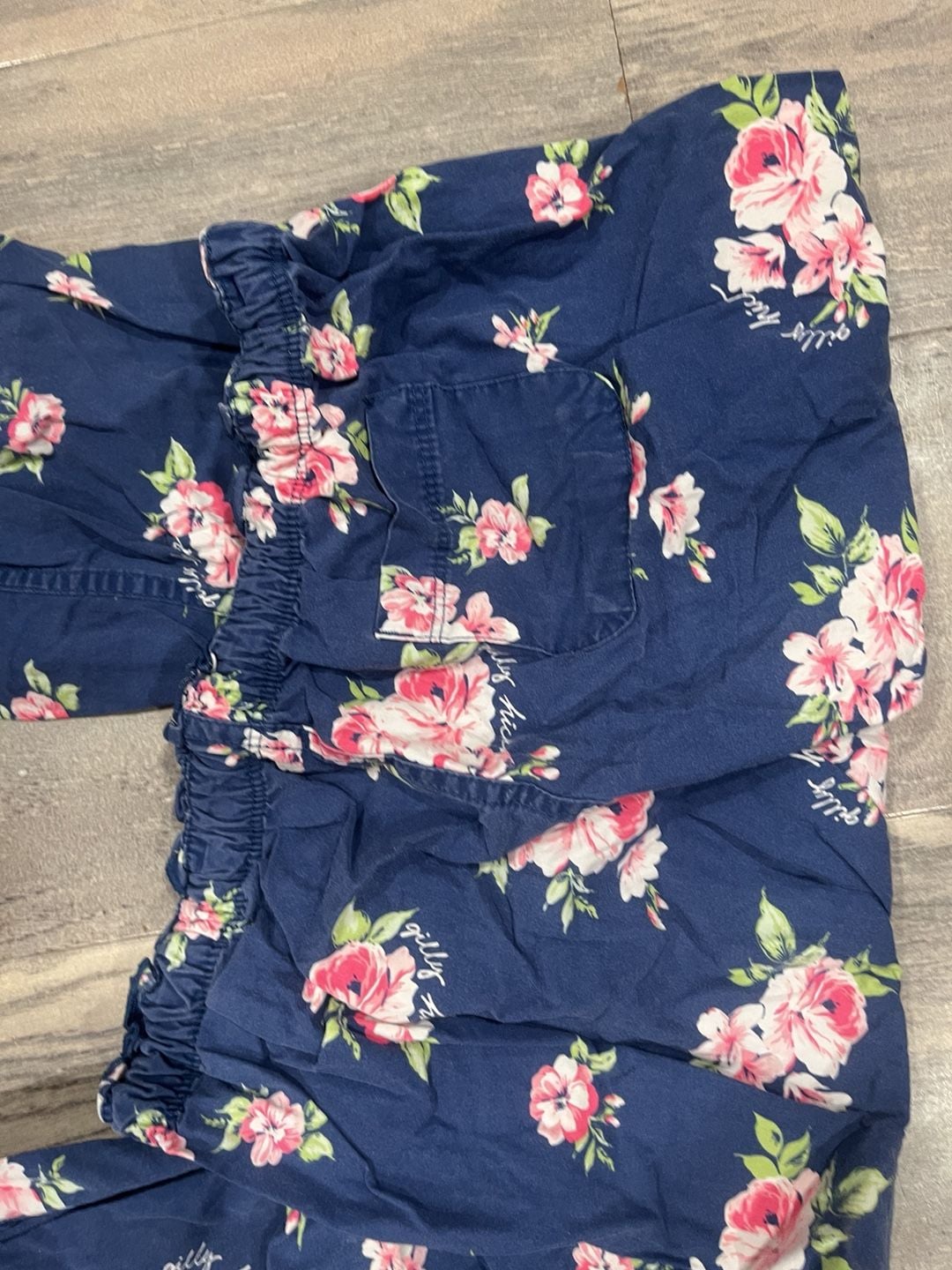 Y2K Gilly Hicks Sydney Sleep Pajama Pants Size S Blue Floral Drawstring 6
