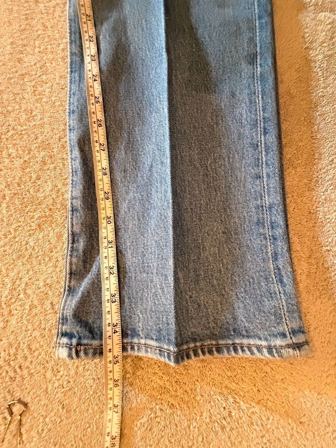 Levi's 501 Bootcut Jeans 38x34 Light Wash Denim 7