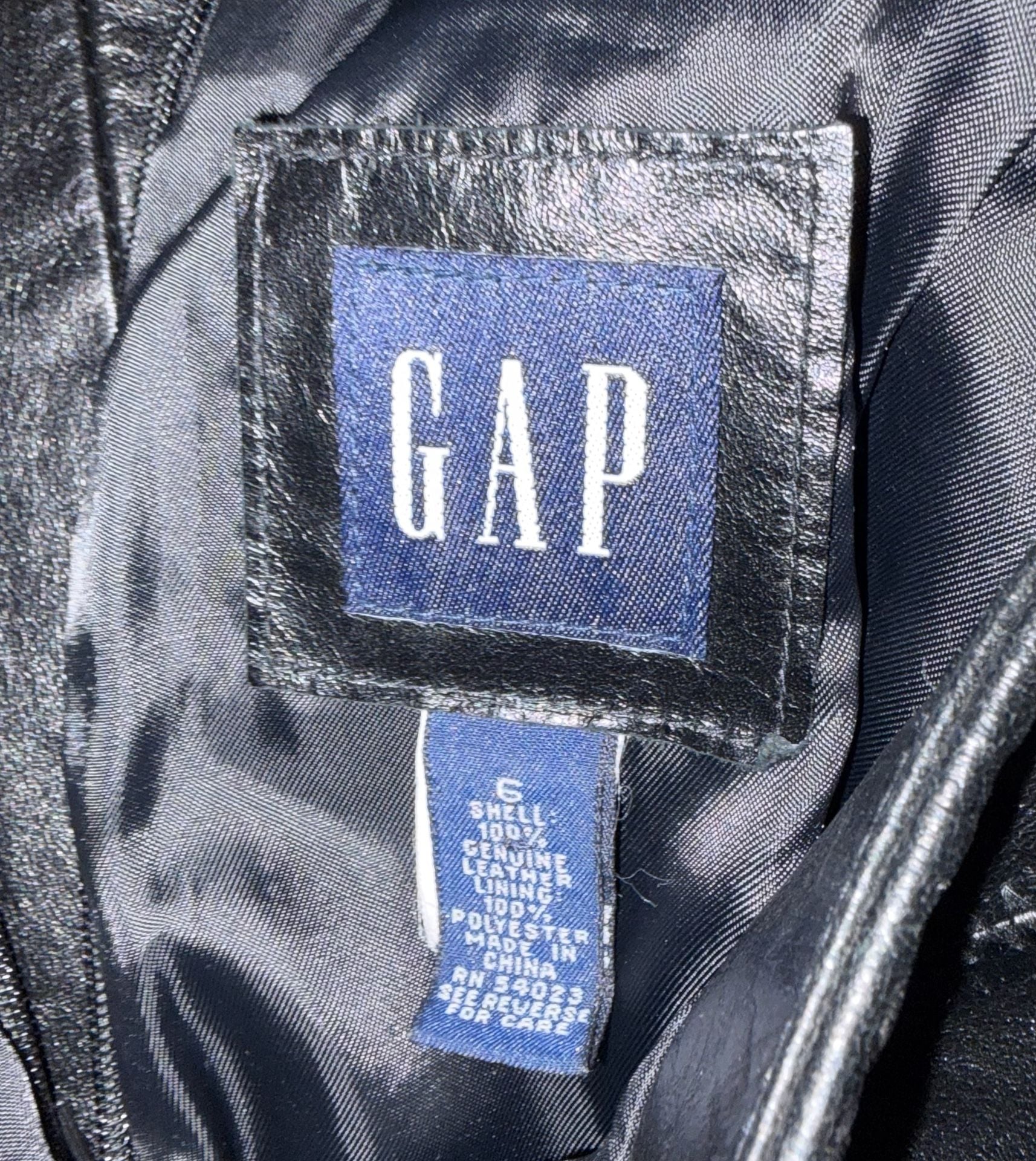 Vintage 2000 Y2K Black Real Leather Midi Skirt by Gap 9