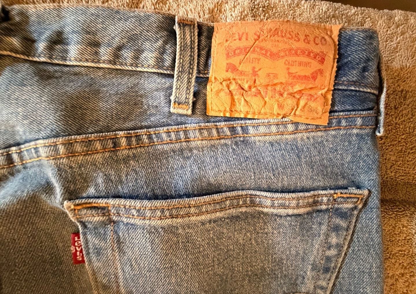 Levi's 501 Bootcut Jeans 38x34 Light Wash Denim 9