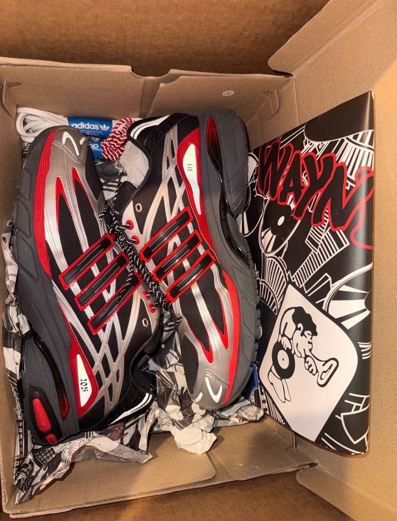 Adidas x Puffer Reds Adistar Cushion Track 45 Core Black Better Scarlet 2