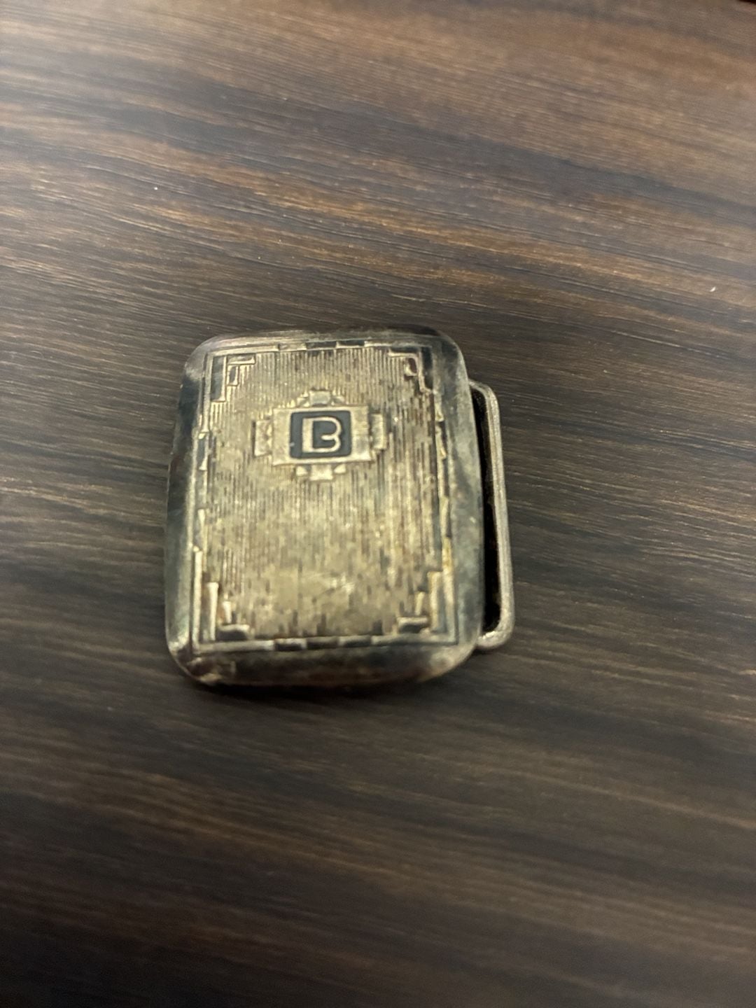 Vintage 1930s Hickok Art Deco Initial B Belt Buckle Made In USA 1