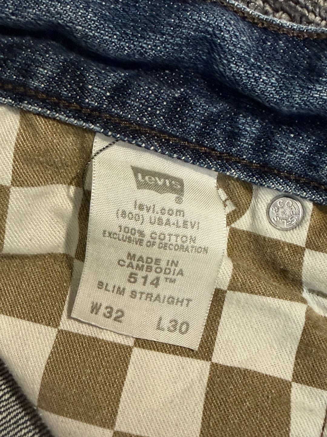 Levi's 514 Slim Straight Jeans Size 30x30 Blue 5