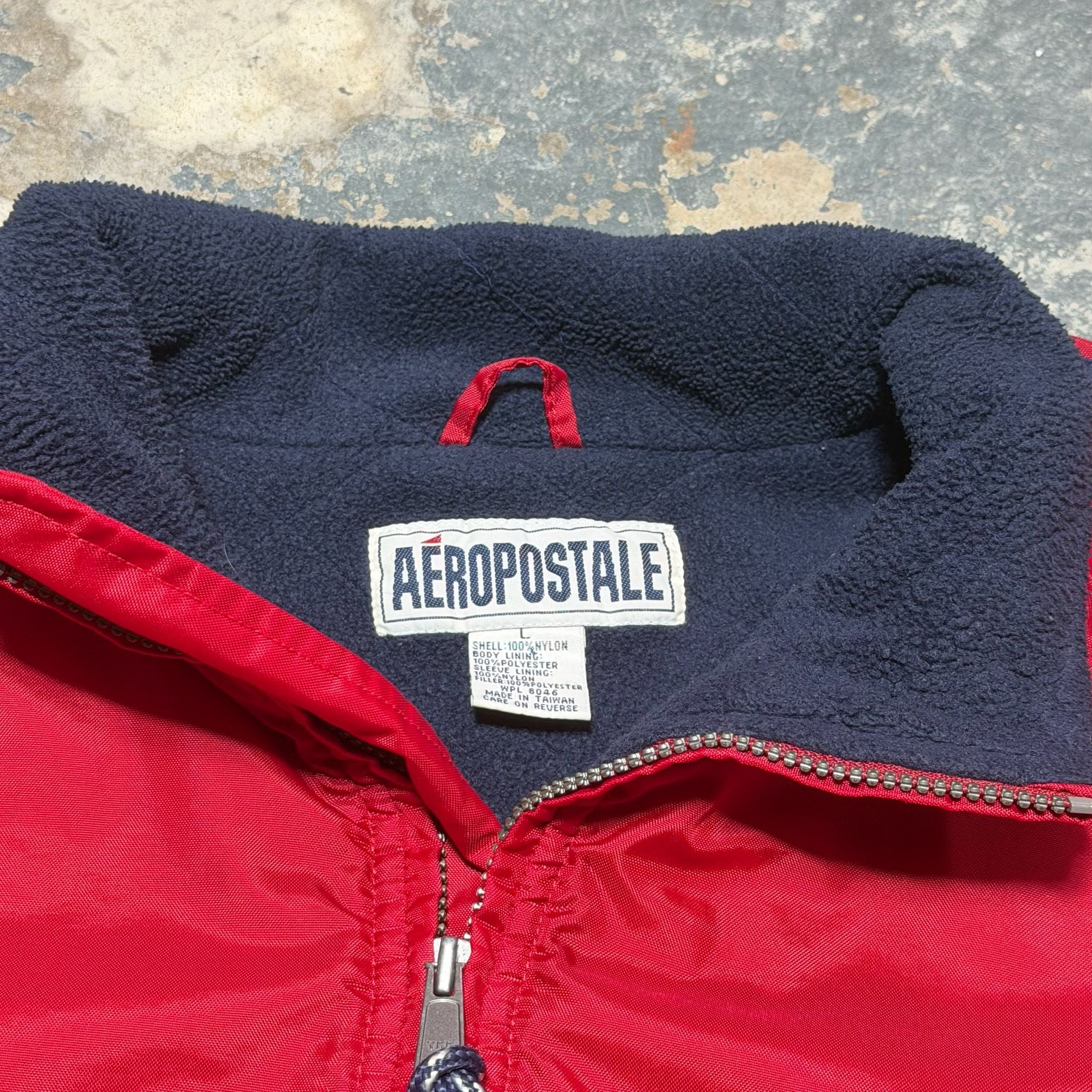 Vintage Aeropostale Bomber Jacket Mens Large Red Fleece Lined Y2K ..., 4