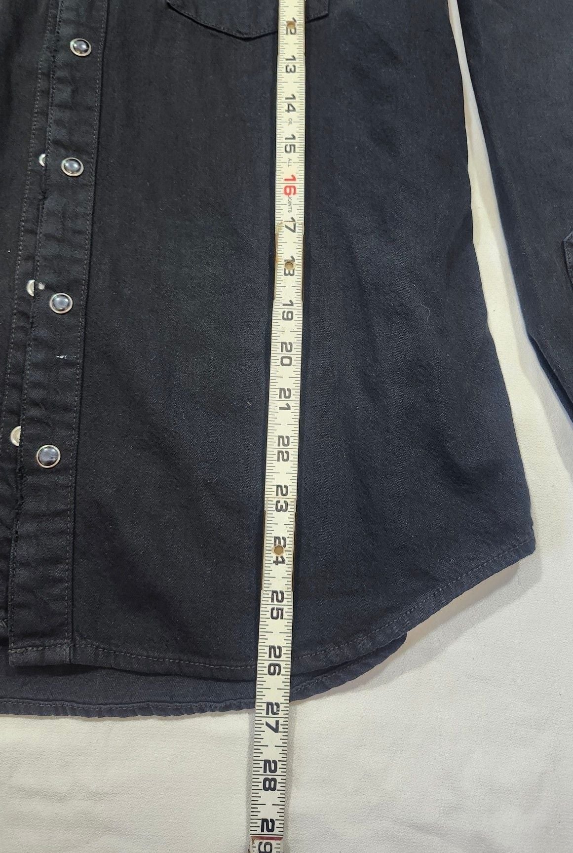Lucky Brand Western Shirt Size M Black Sorry Not Sorry 6