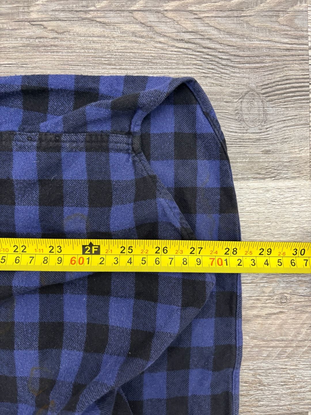 J.Crew Flannel Shirt Size L Blue Black Plaid 8