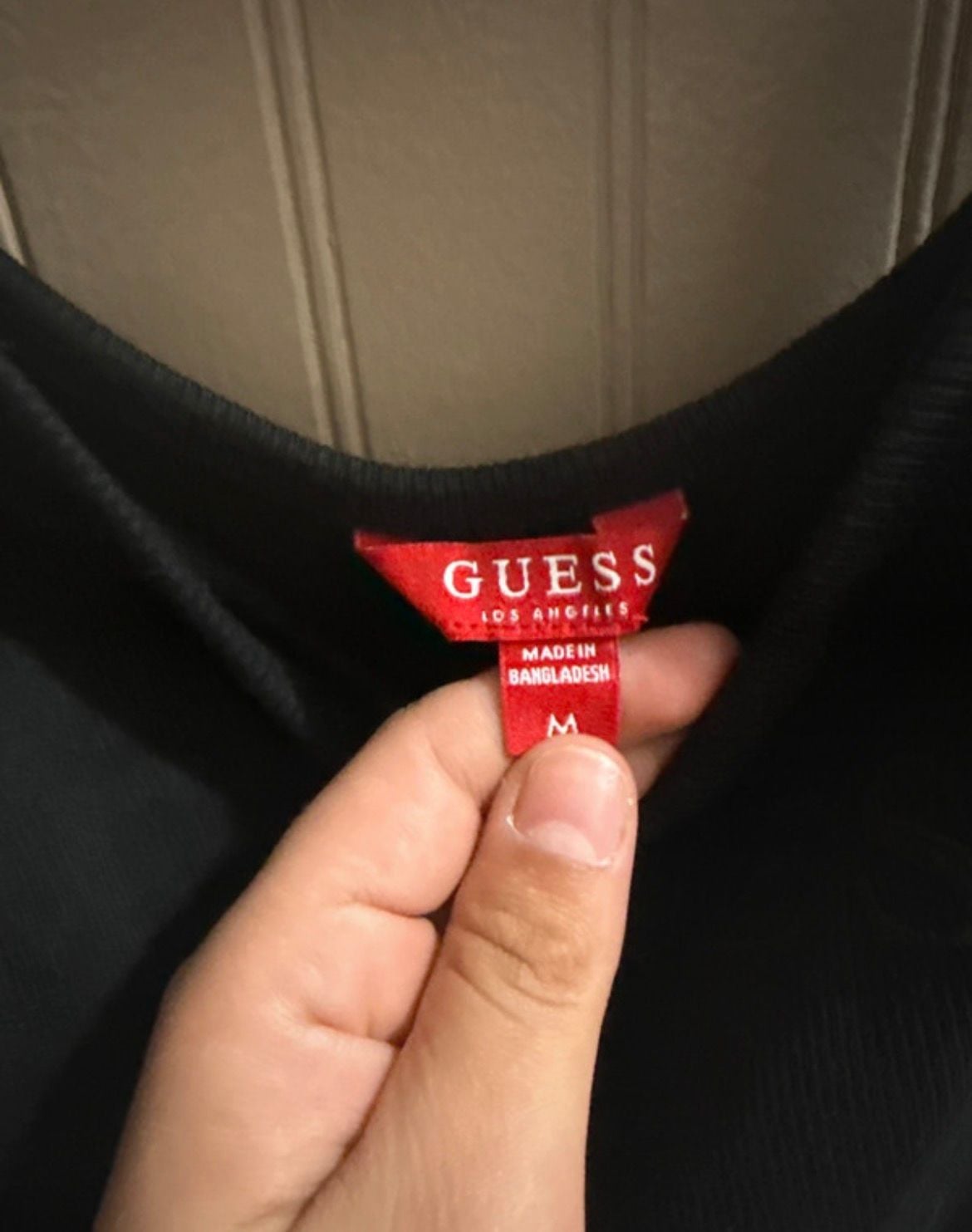 Guess Bodysuit Size M Black Tank Top Embroidered Logo 3