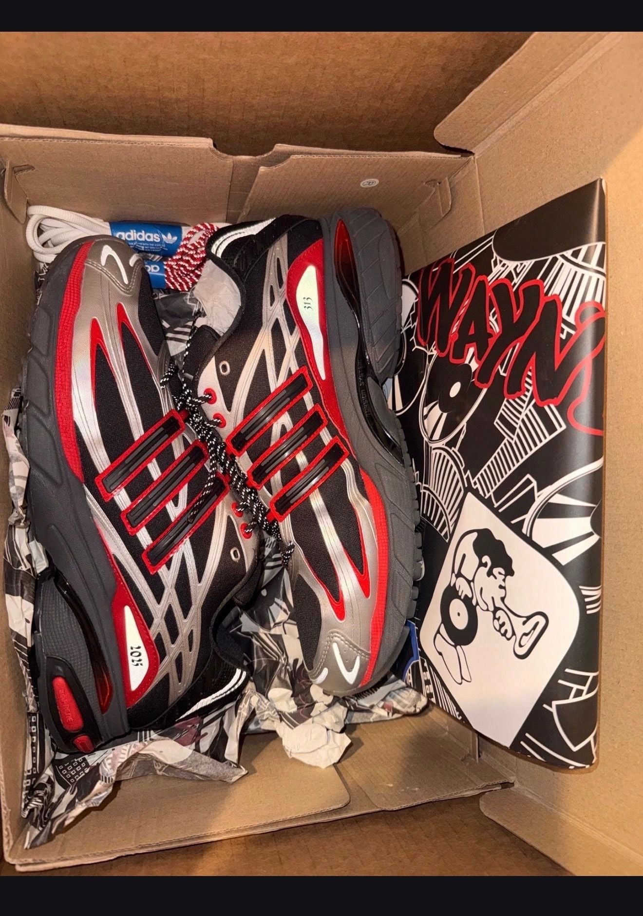 Adidas x Puffer Reds Adistar Cushion Track 45 Core Black Better Scarlet 4