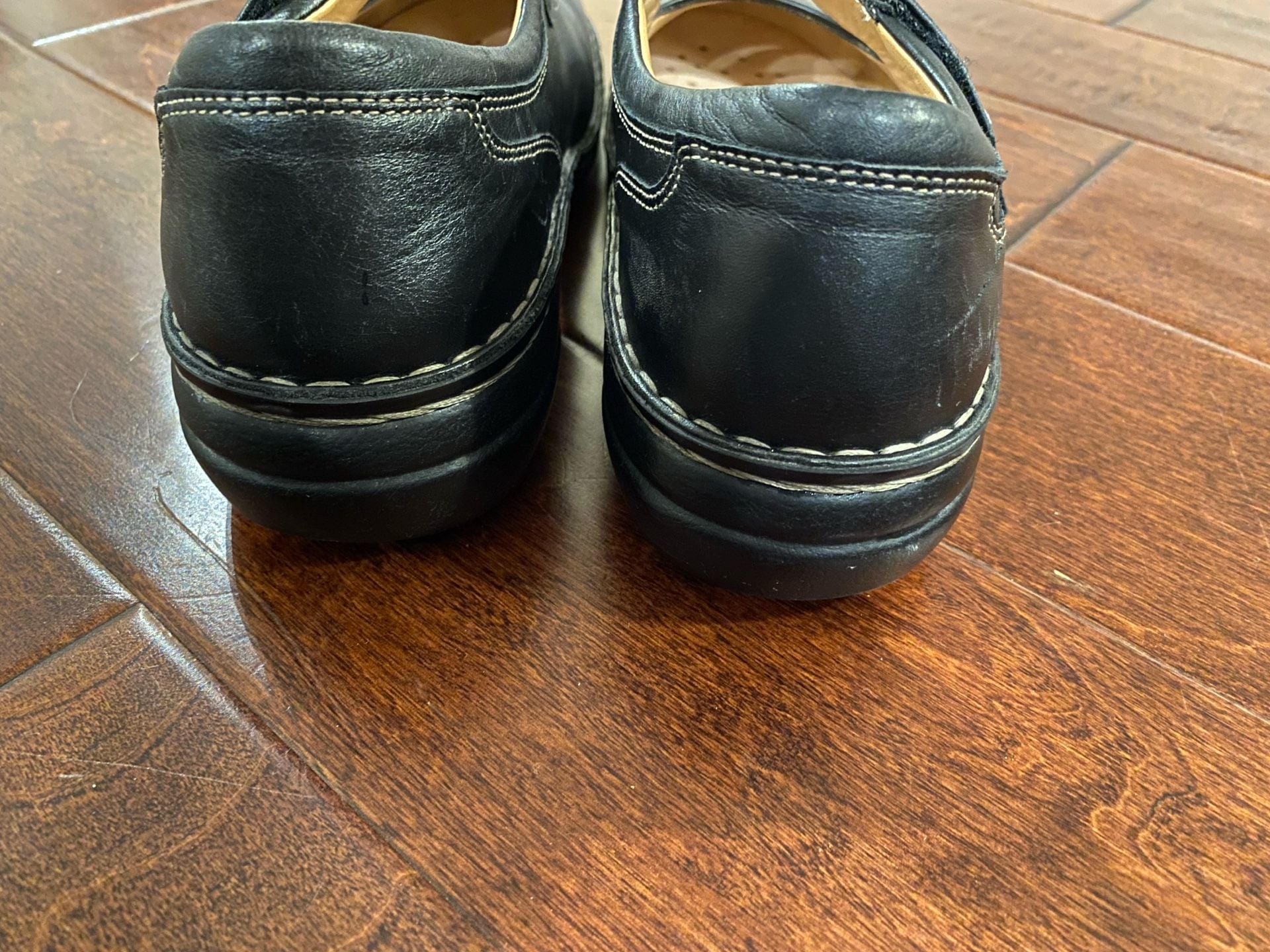 Finn Comfort Mary Jane Shoes Size 42 Black Leather 6