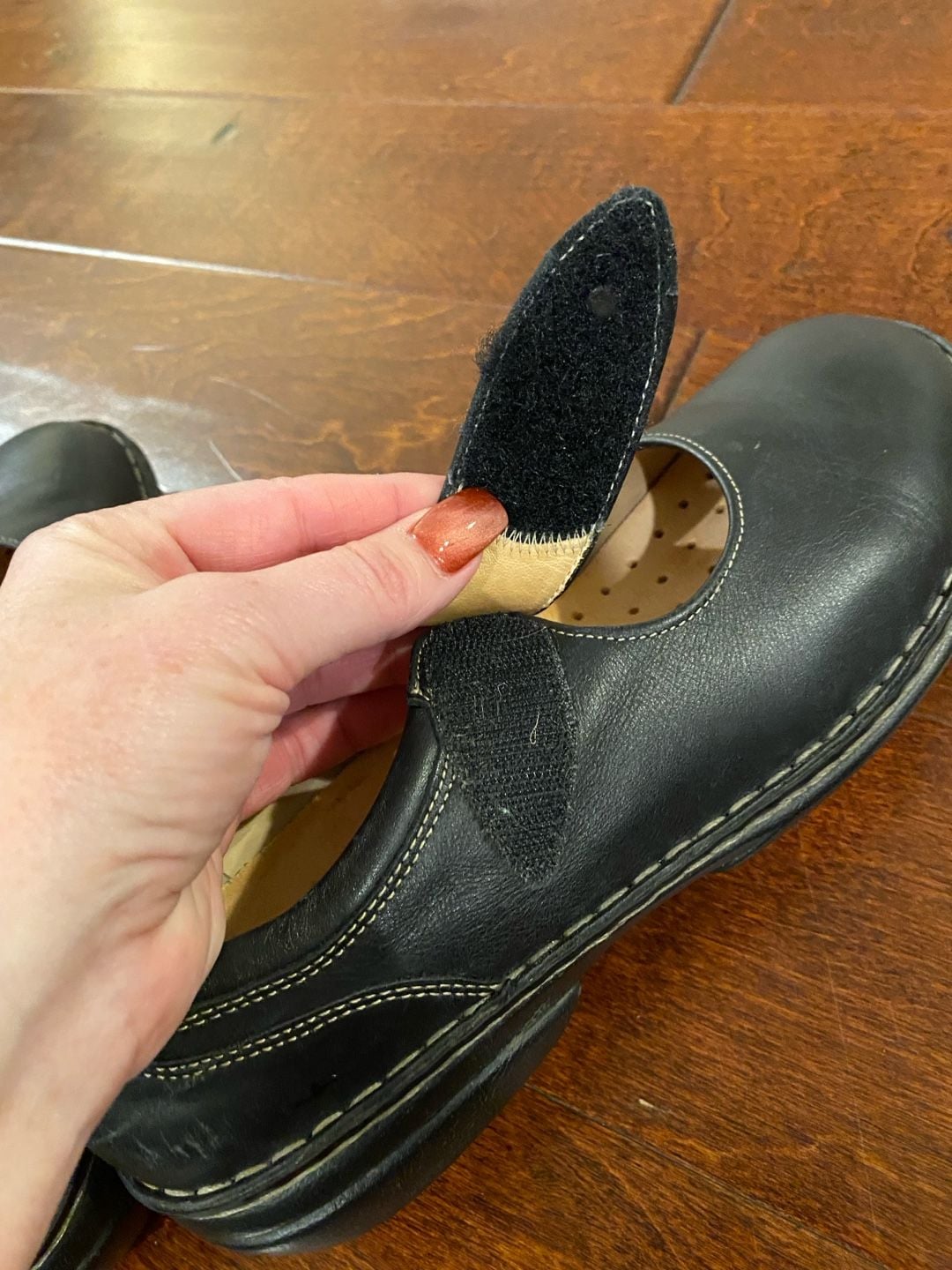 Finn Comfort Mary Jane Shoes Size 42 Black Leather 7