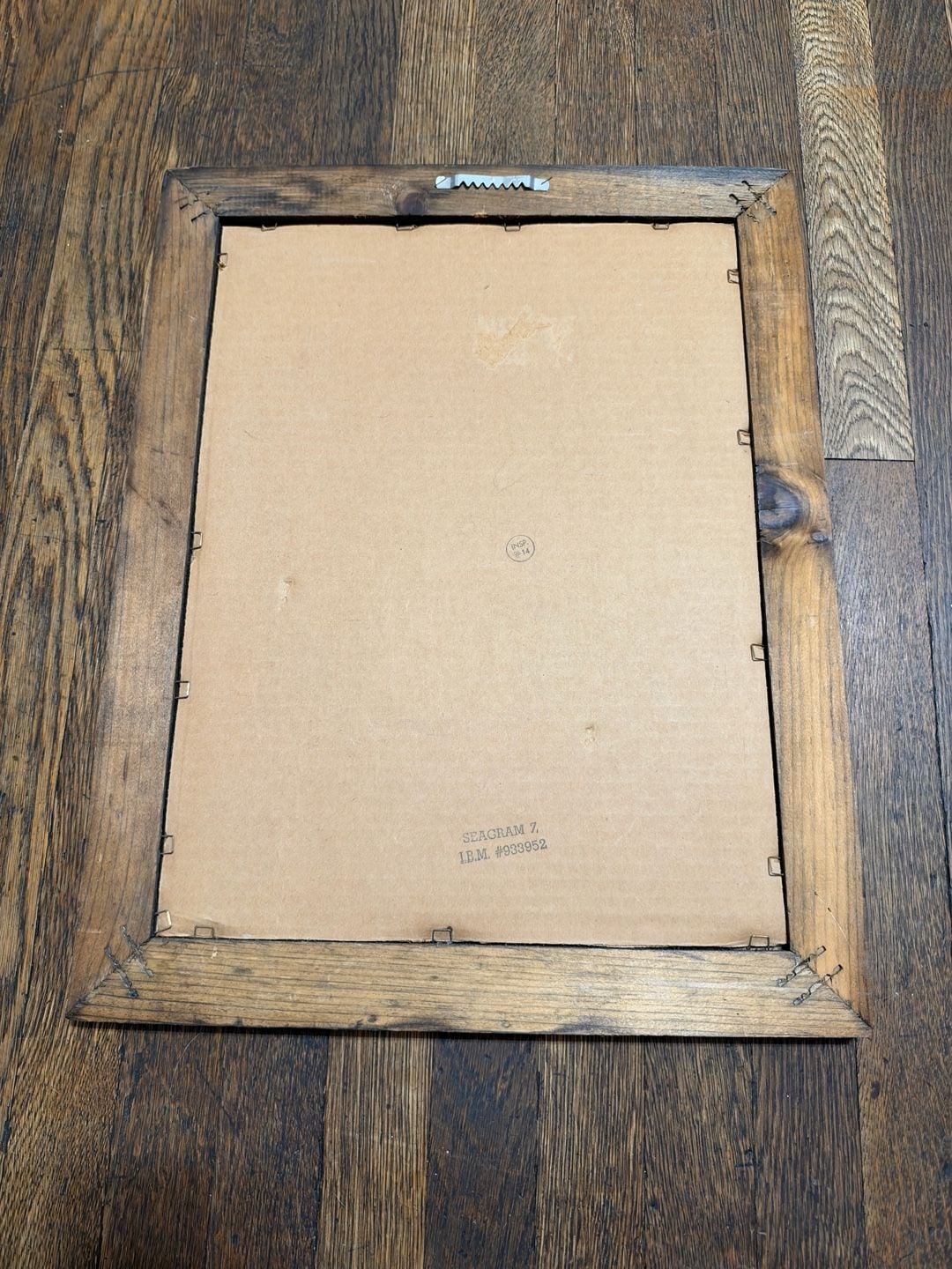 Vintage 70’s 80’s Seagram's Seven Crown Whiskey Wood Framed Bar Pub Mirror Sign 8