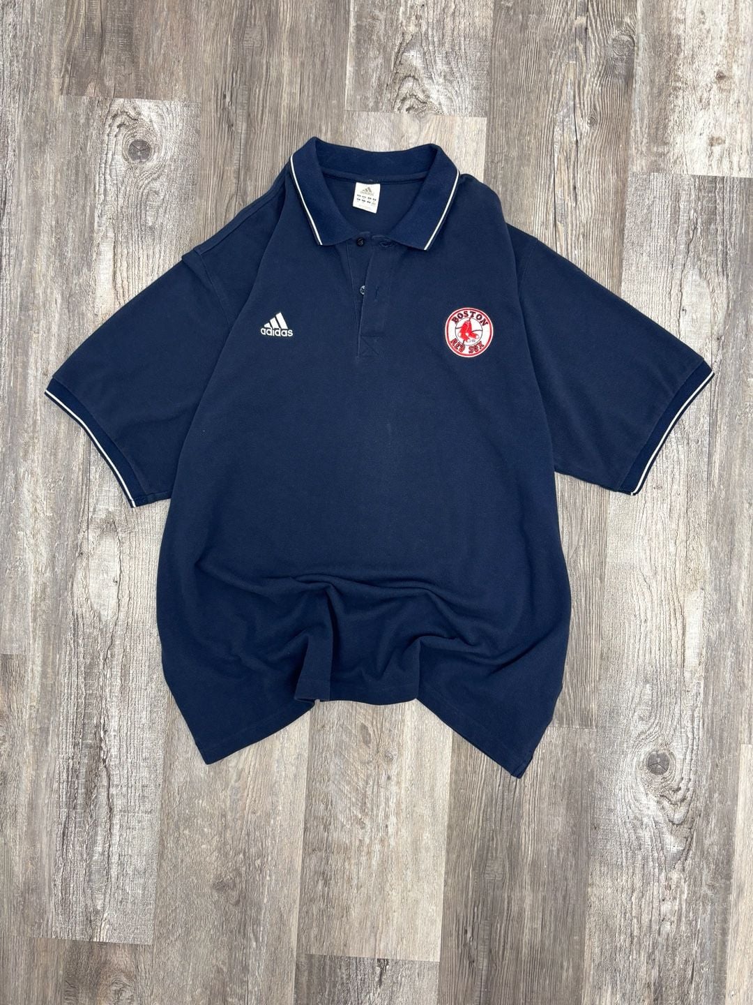 Adidas Boston Red Sox Polo Shirt Navy Blue 1