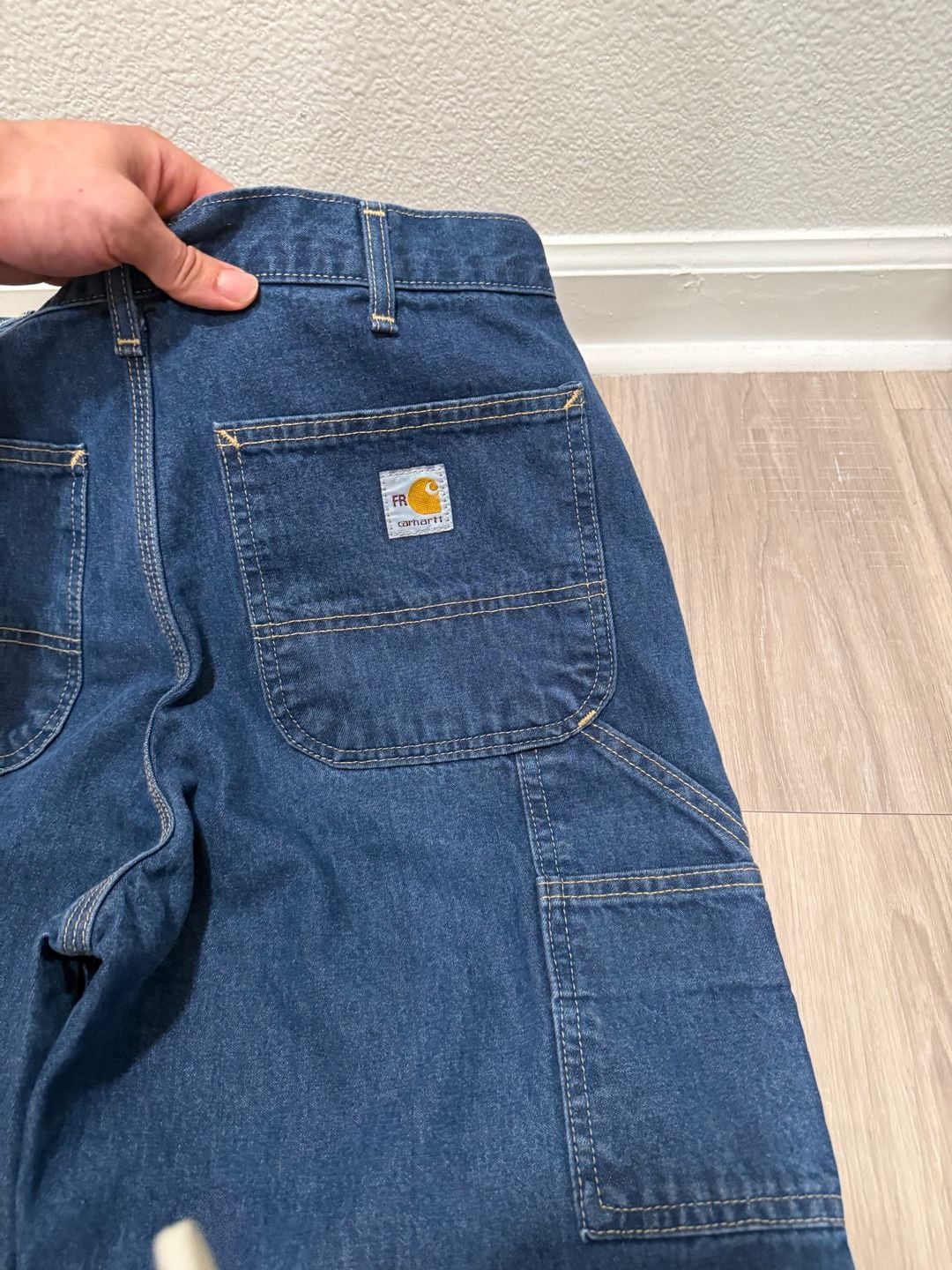 Carhartt FRB13 DNM Dungaree Fit Jeans 32x36 Blue Flame Resistant 4