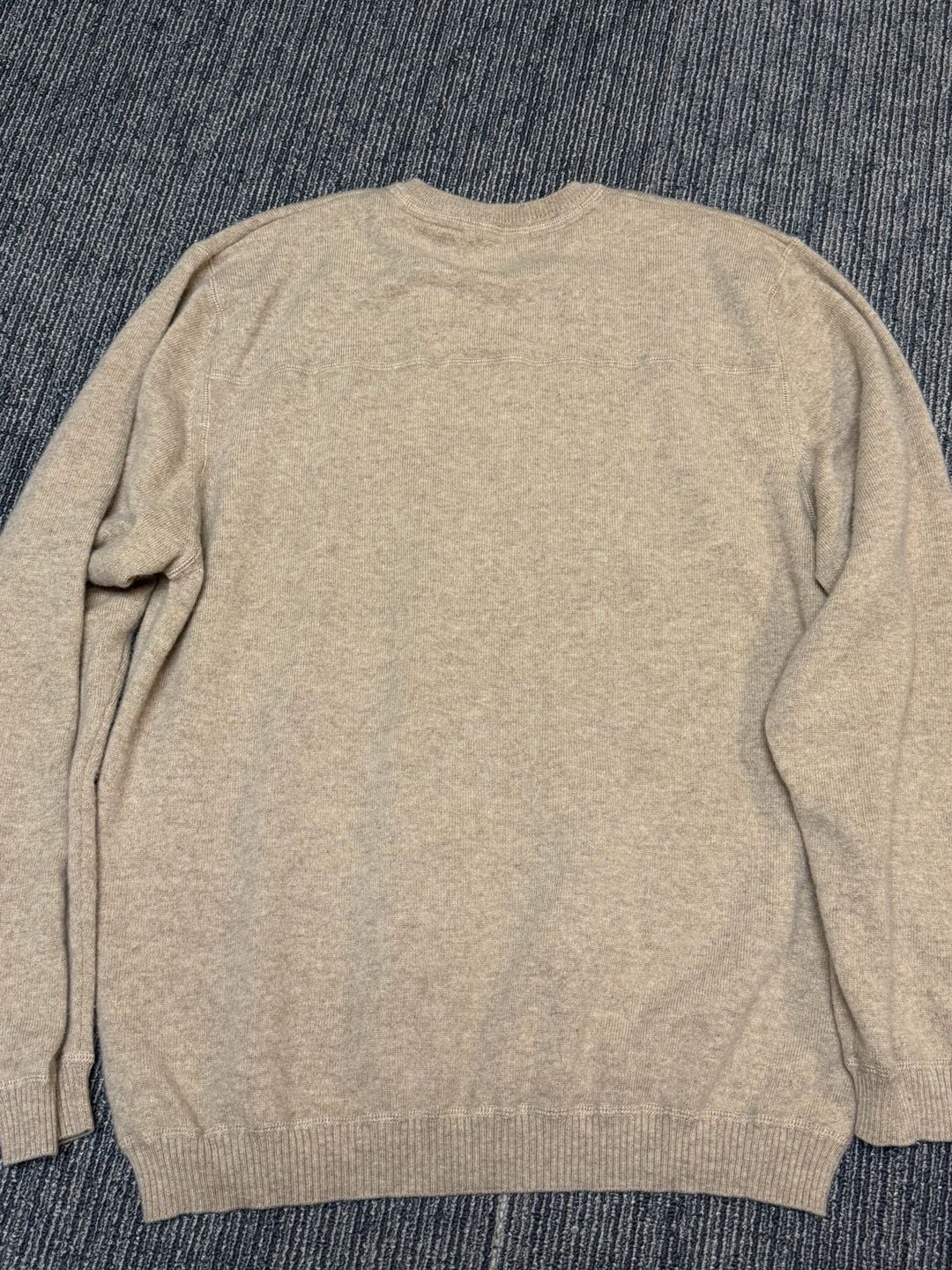 JWN V-Neck Cashmere Sweater Size L Tan 8
