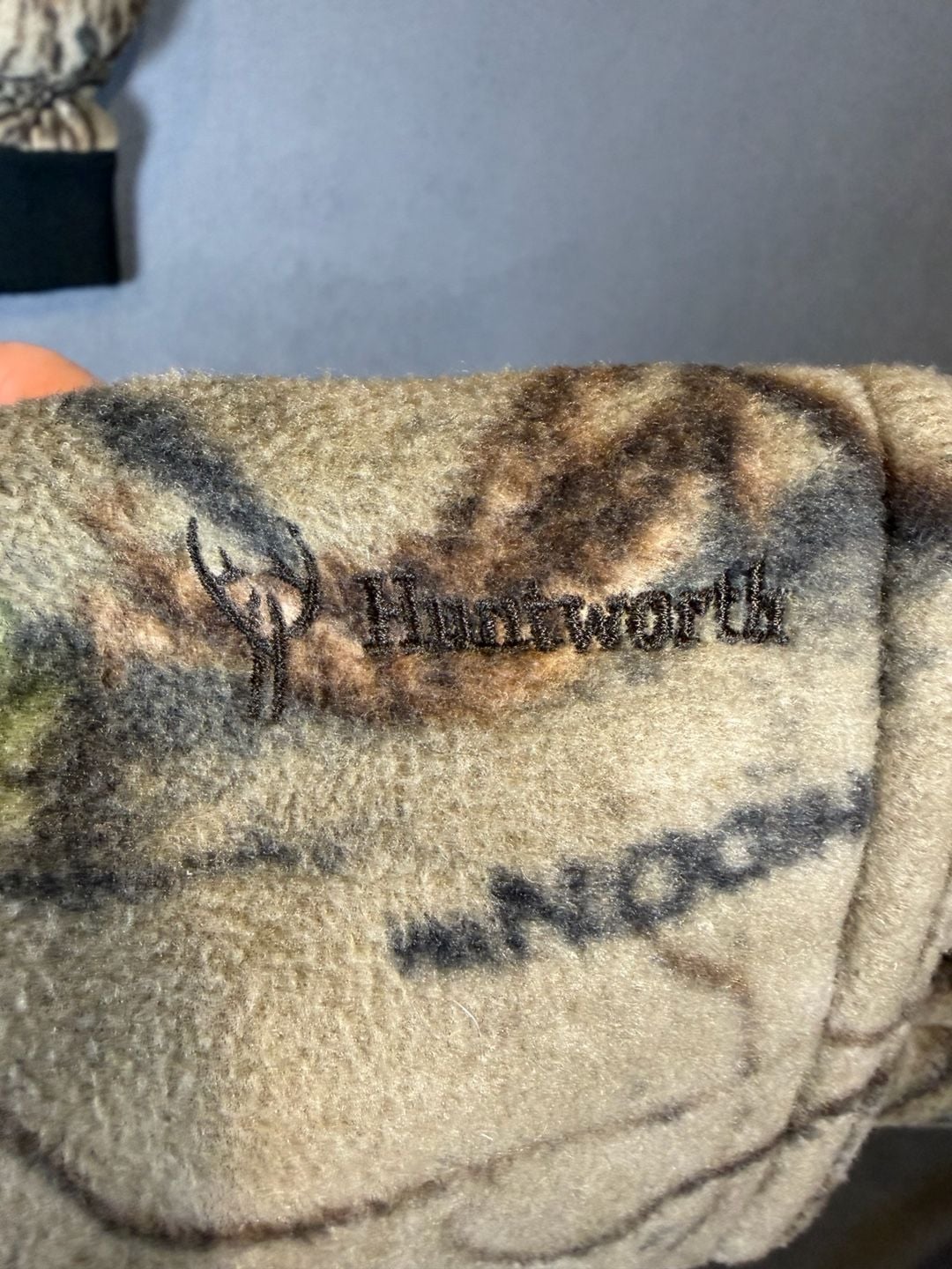 Huntworth Camo Fleece Convertible Fingerless Gloves Mittens XL 2