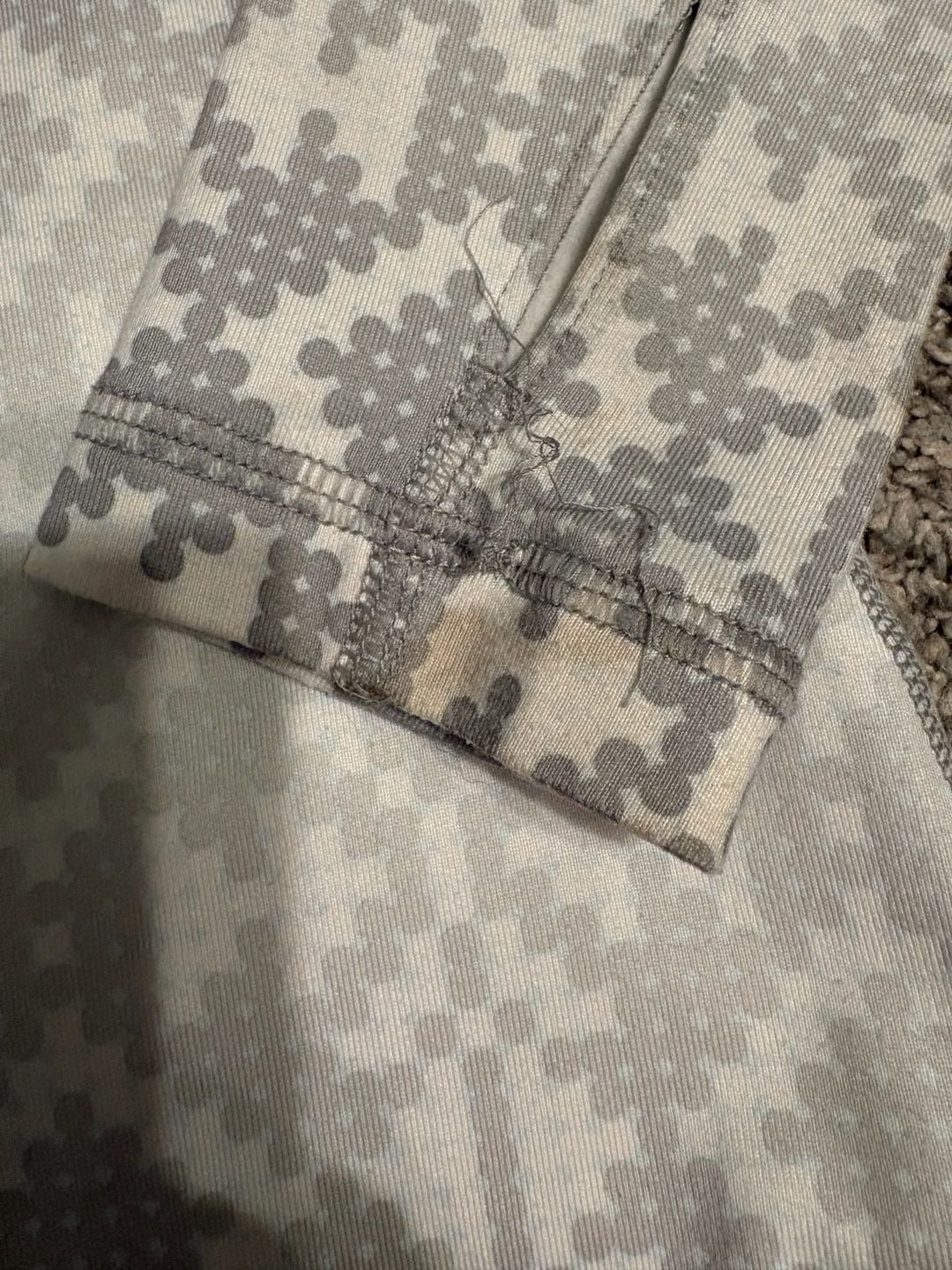 Nike Pro Half Zip Pullover Size S Grey Nordic Fair Isle Print Baselayer 7