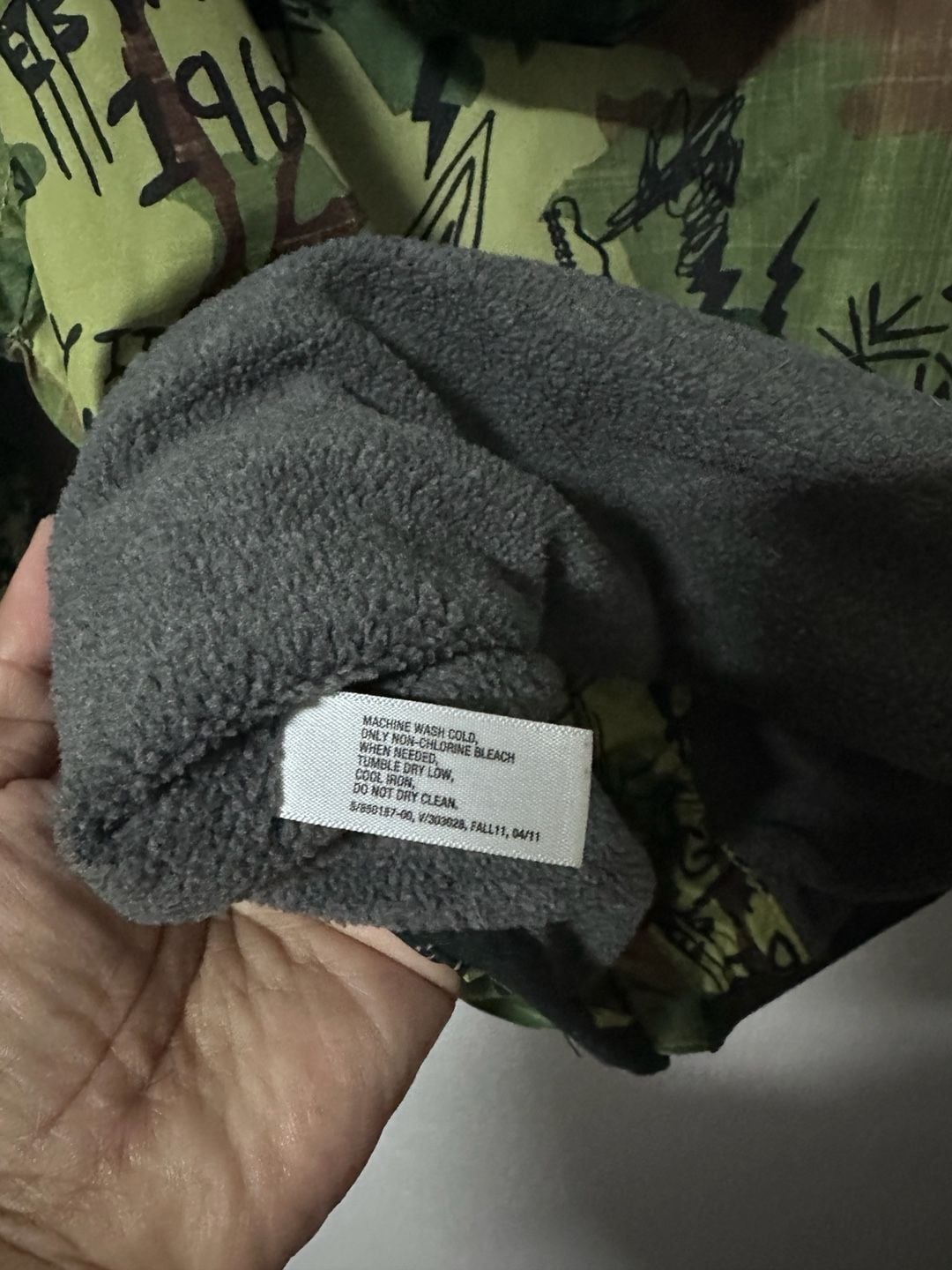 Baby Gap Camo Graffiti Fleece Lined Jacket 7