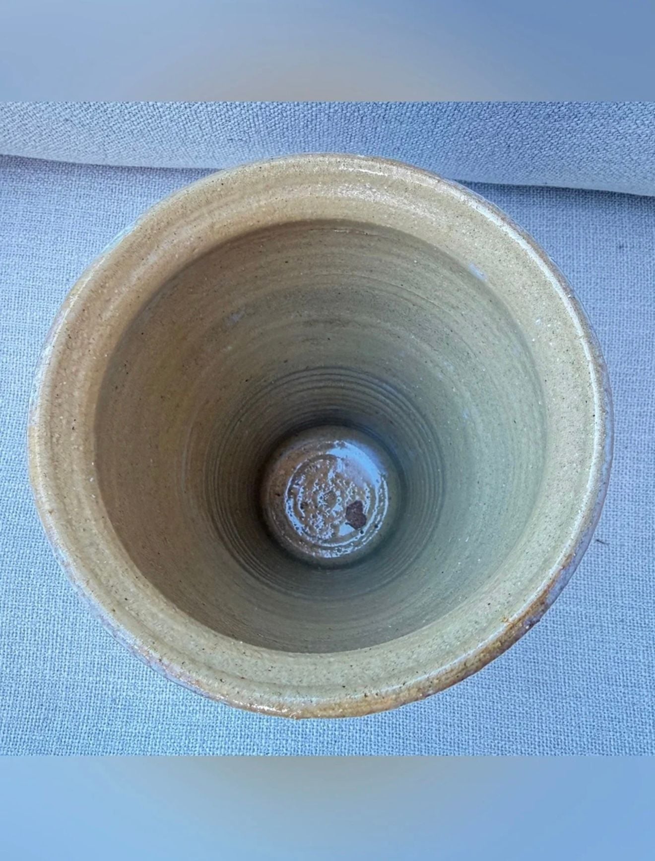 Handmade Studio Pottery Ceramic Vase Glazed Earthtone Drip Art 7.5 Inch 4