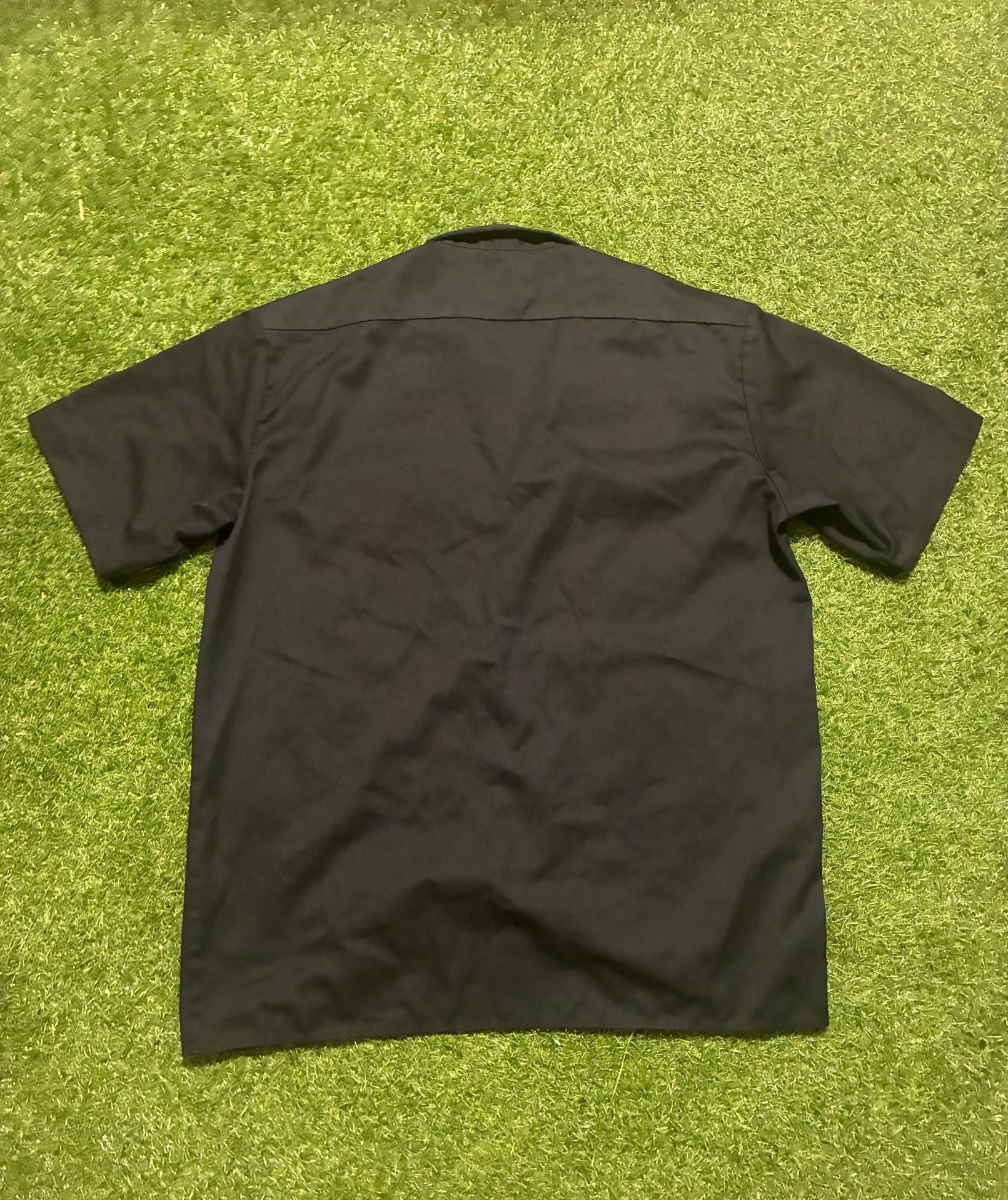 Dickies Work Shirt Size XL Black Short Sleeve Button-Down 4
