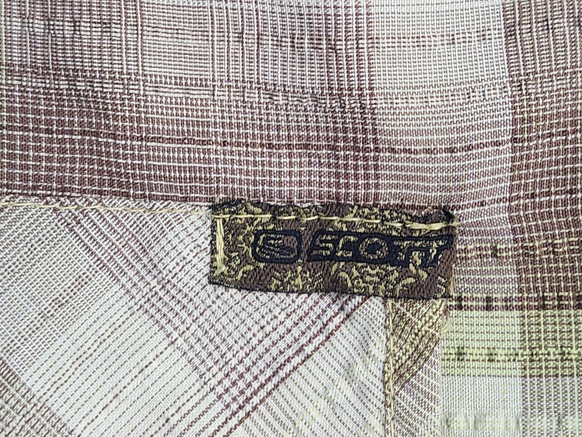 Scott Long Sleeve Plaid Button Down Shirt Size L Green Brown 5