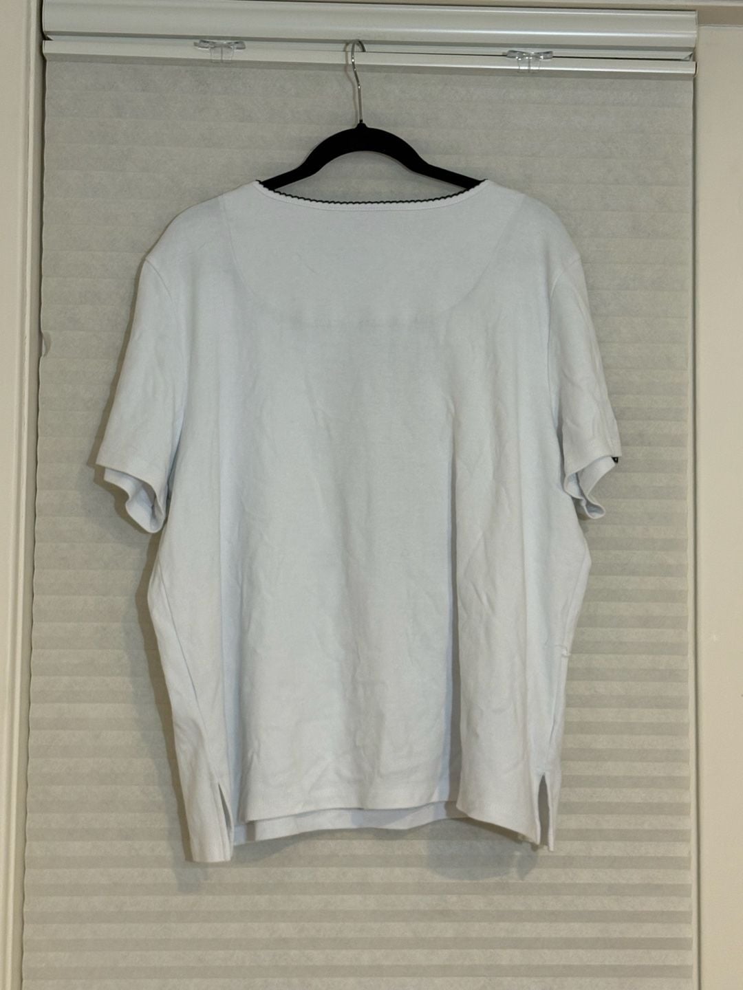 Alfred Dunner Embroidered Top Size 2X White Black 6
